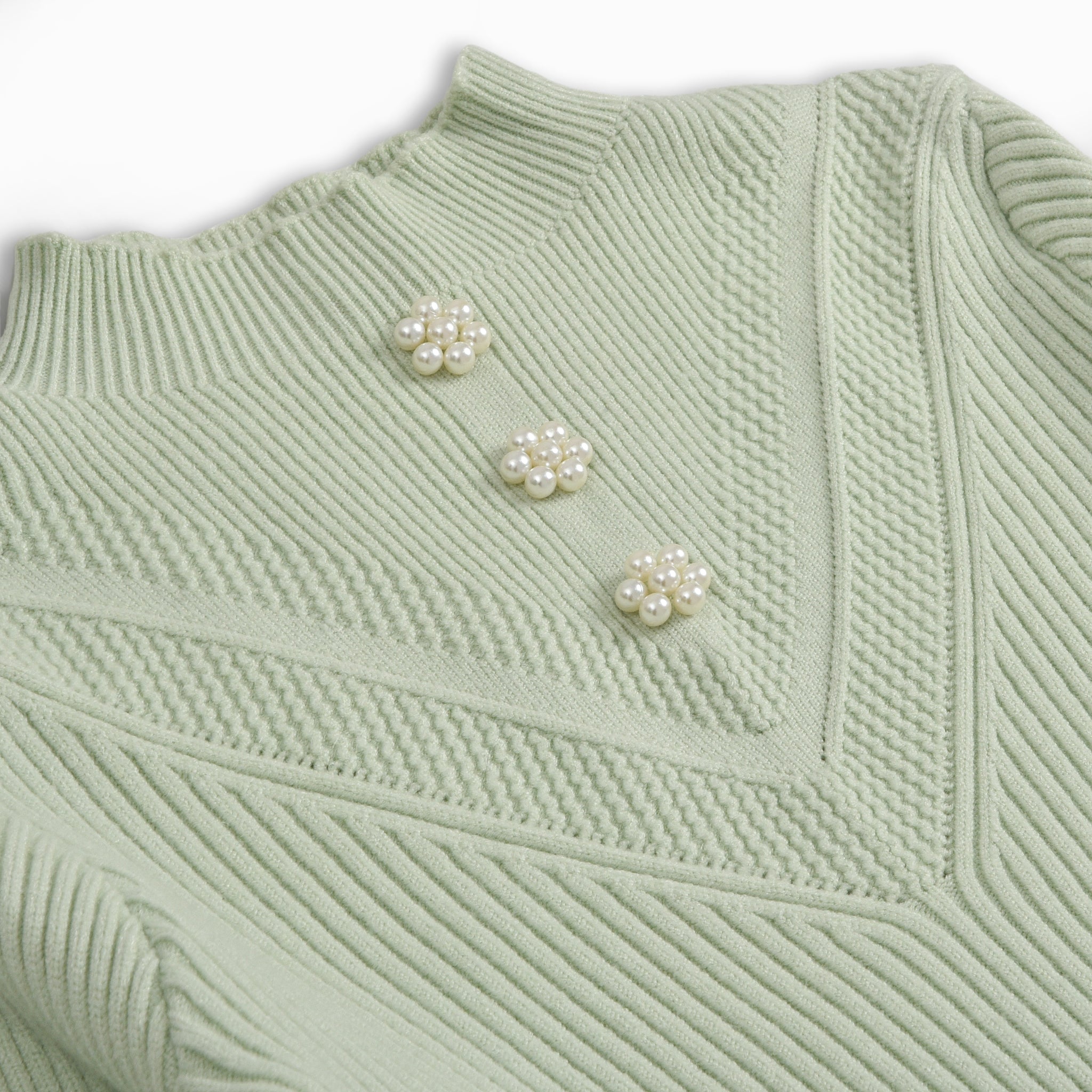 Pistachio Mock Neck Sweater