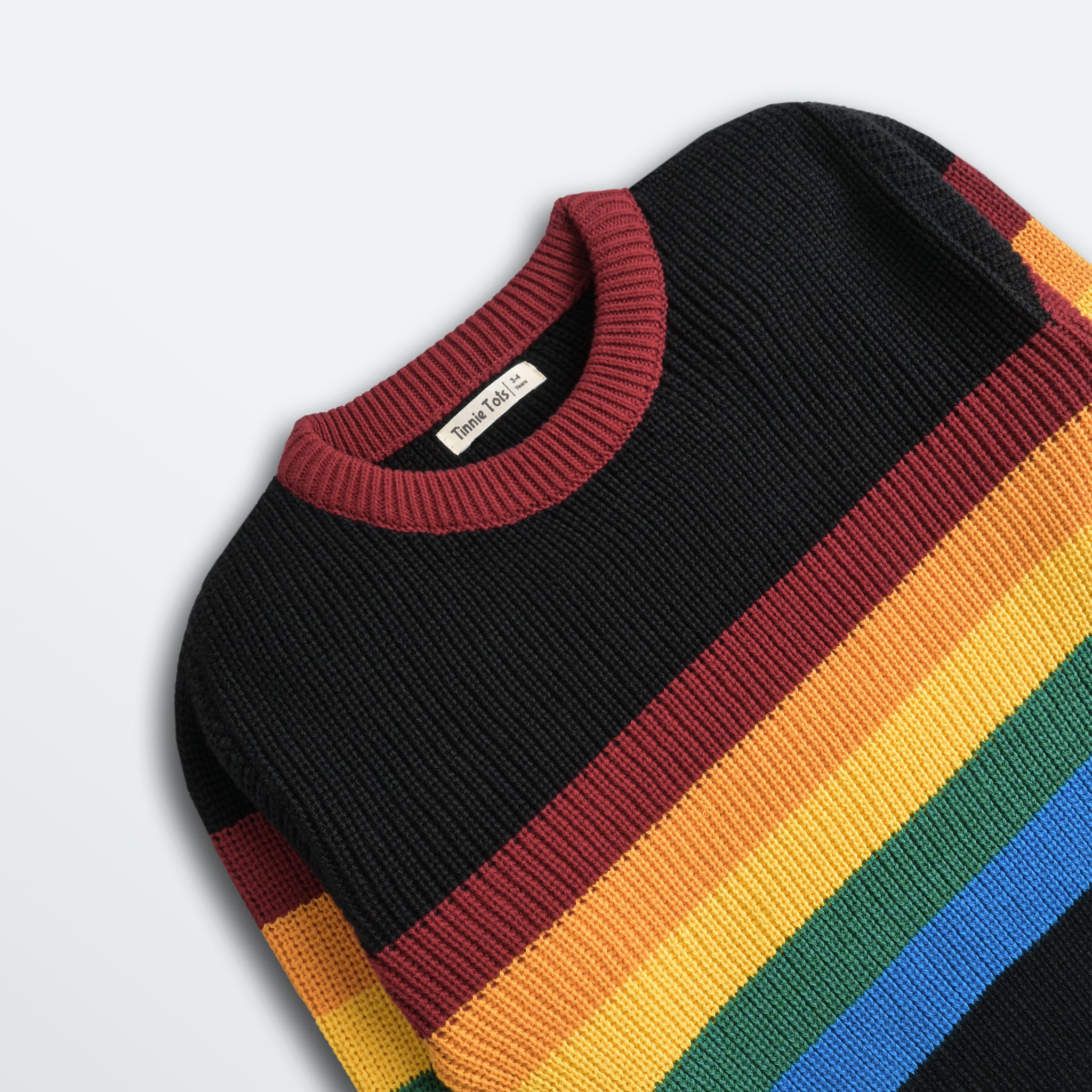 Multi Striped Chunky Knit Sweater