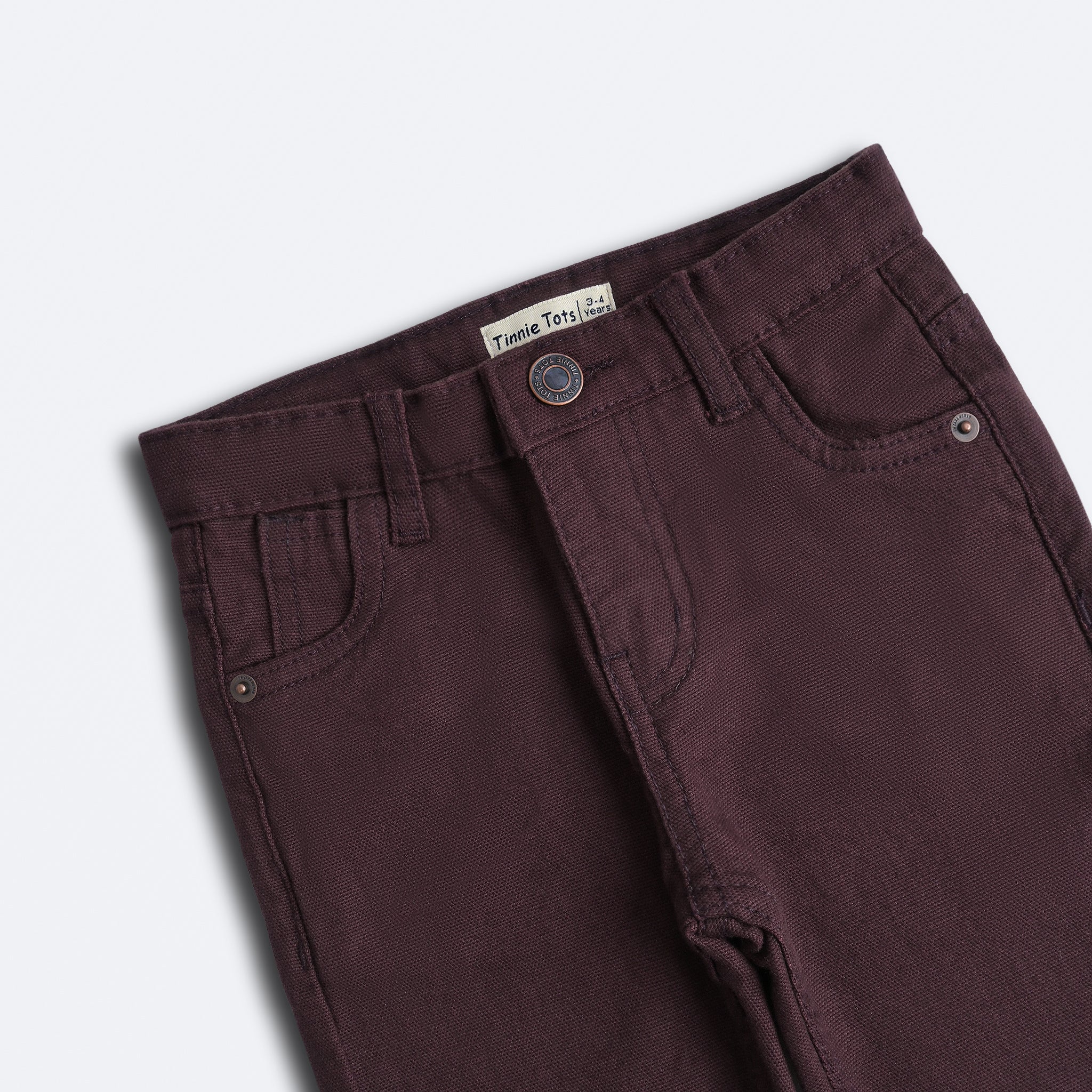 Burgundy Cotton Jeans