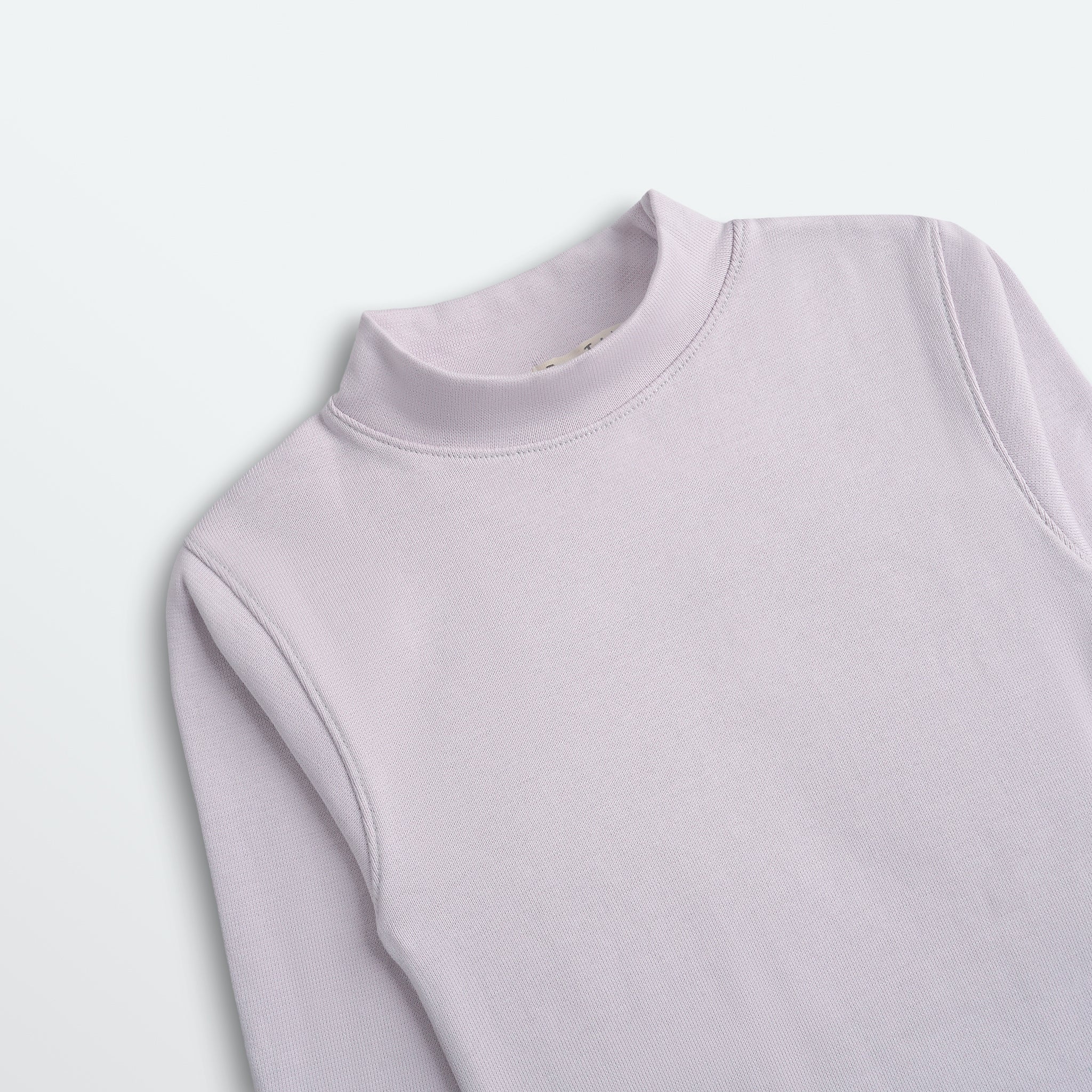 Pastel Lilac Mock Neck