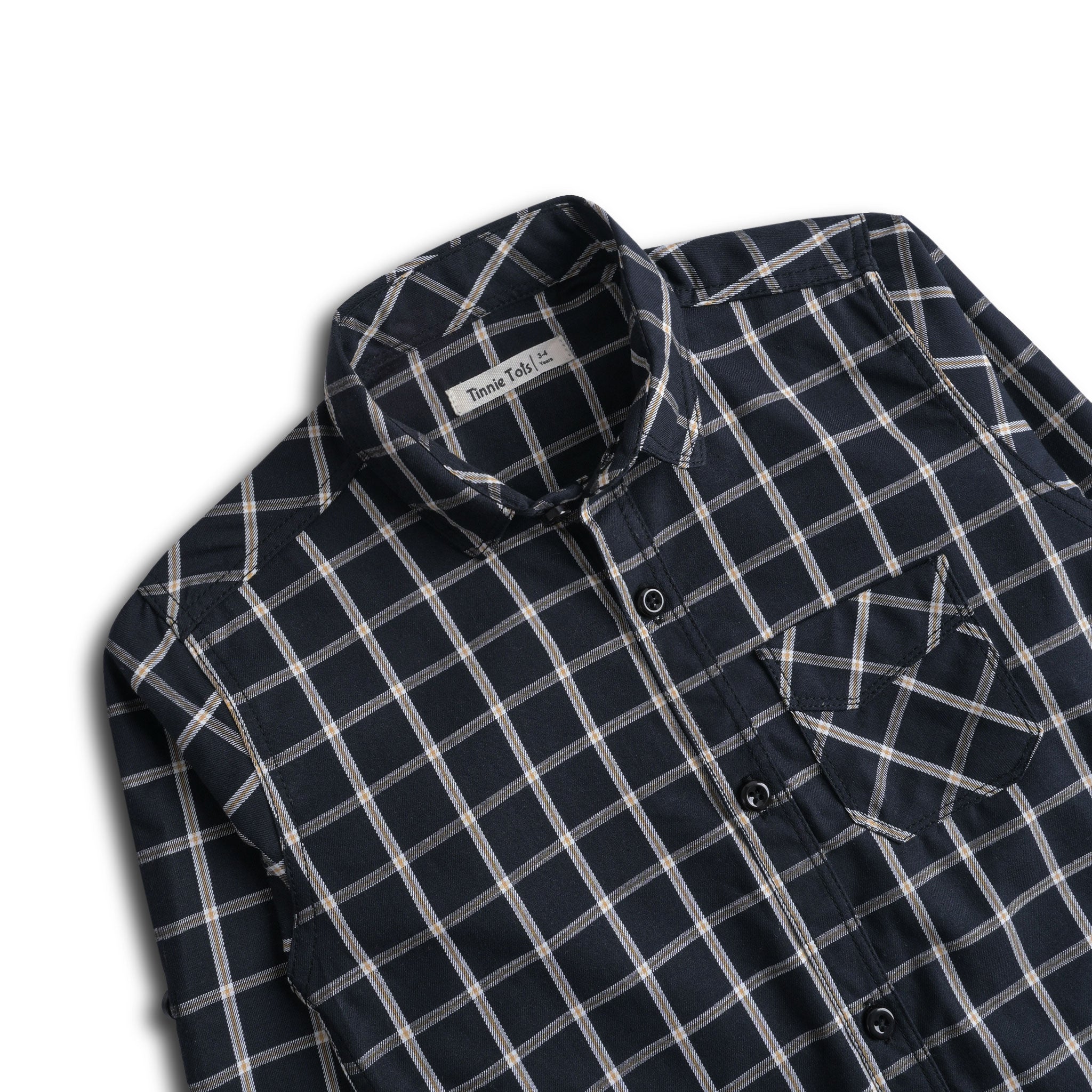 Black Flannel Full Sleeves Shirt