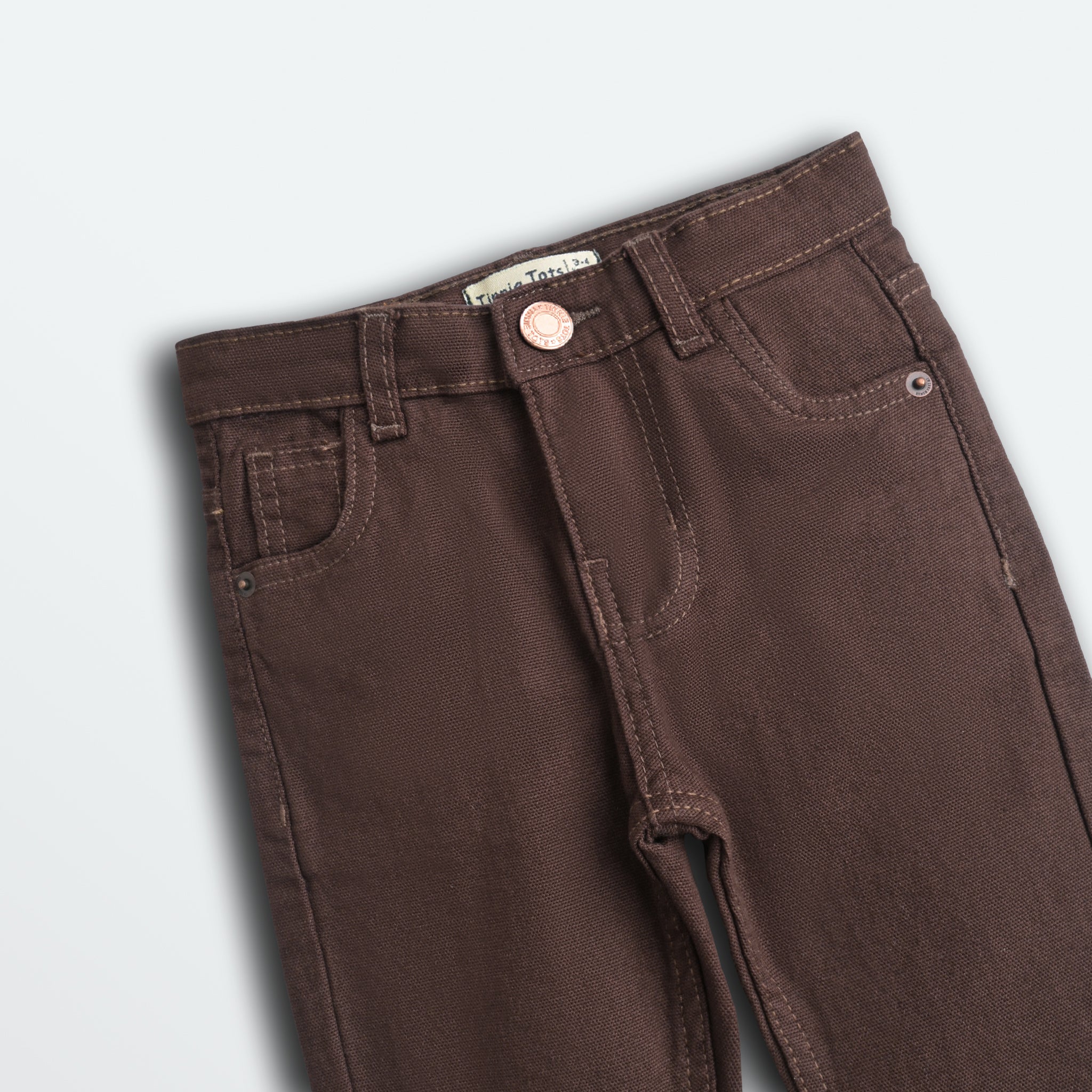 Chocolate Brown Canvas Jeans