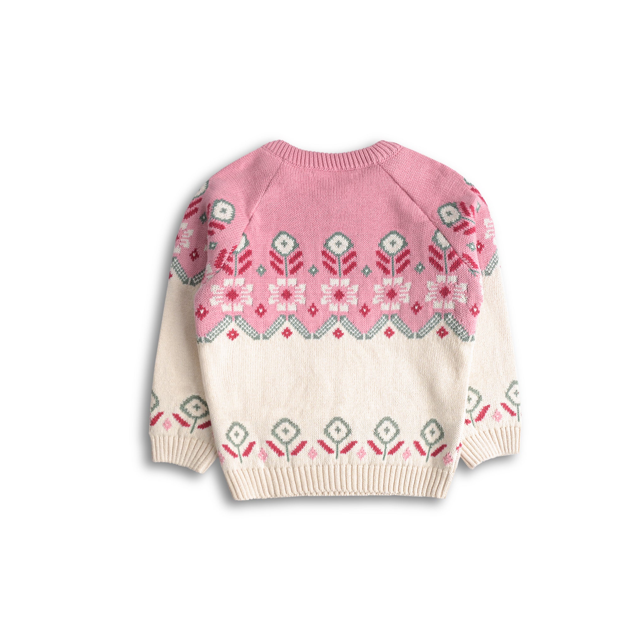 Floral Jacquard Knitted Sweater Set (2pc)