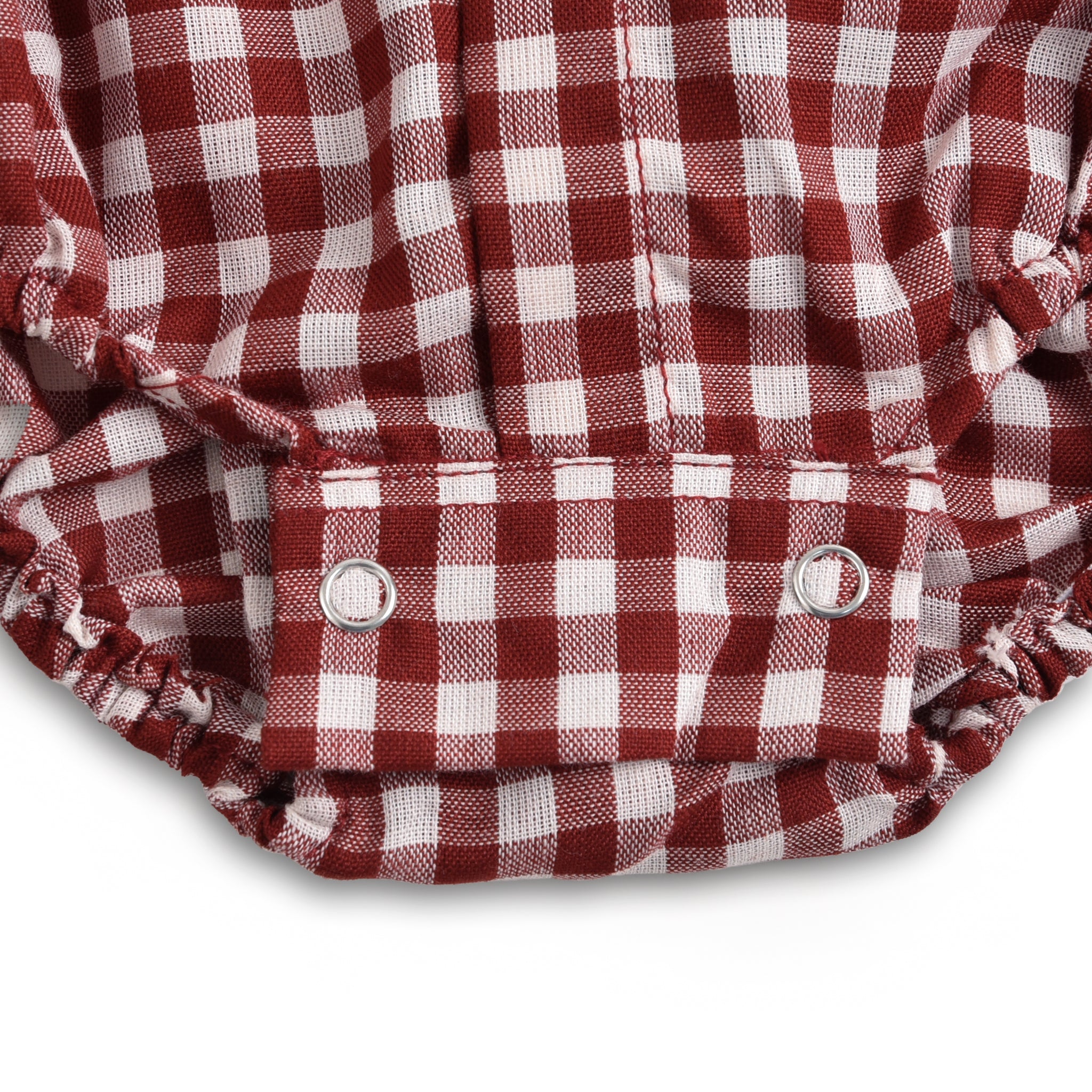 Red Checkered Romper Shirt
