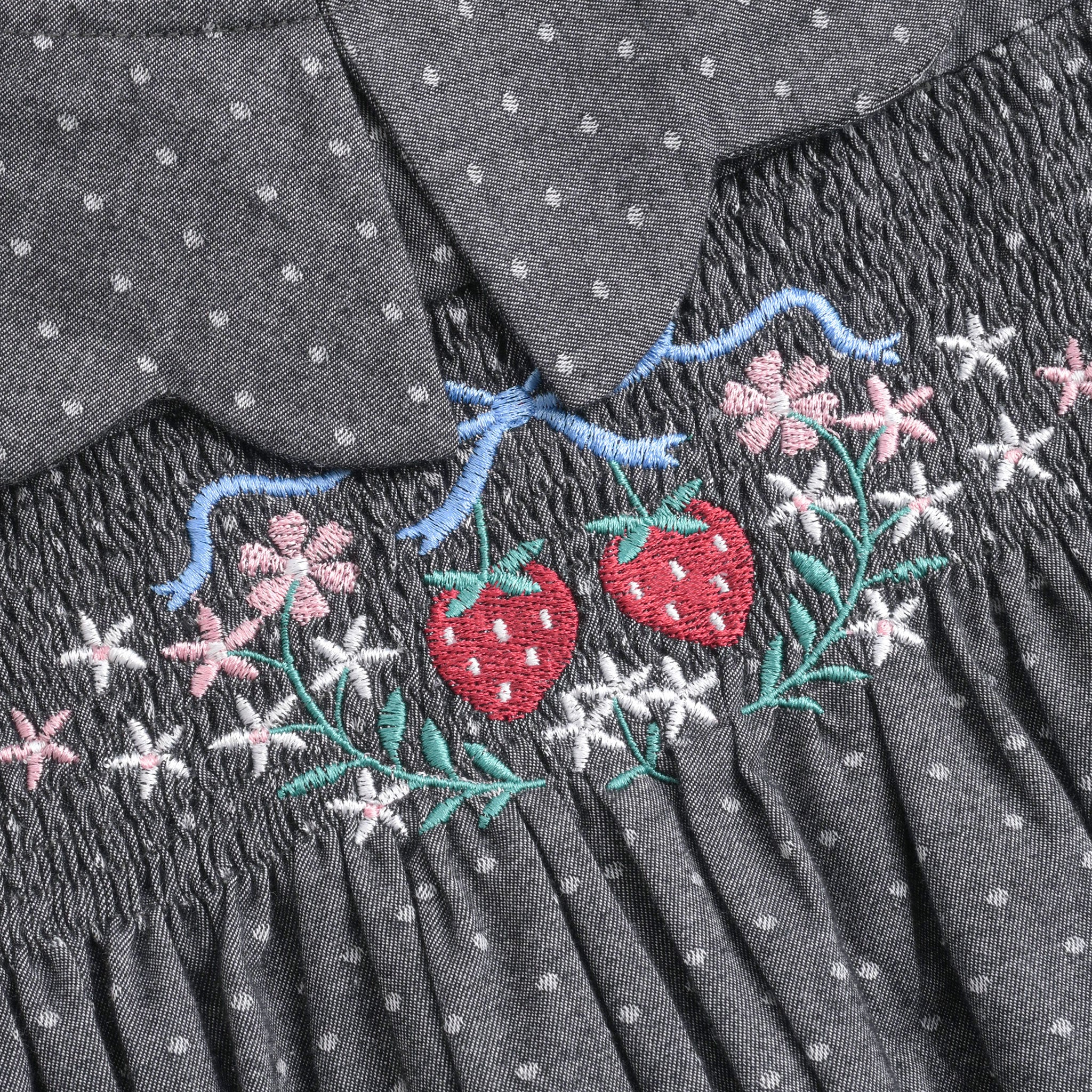London Embroidered Smocking Dress