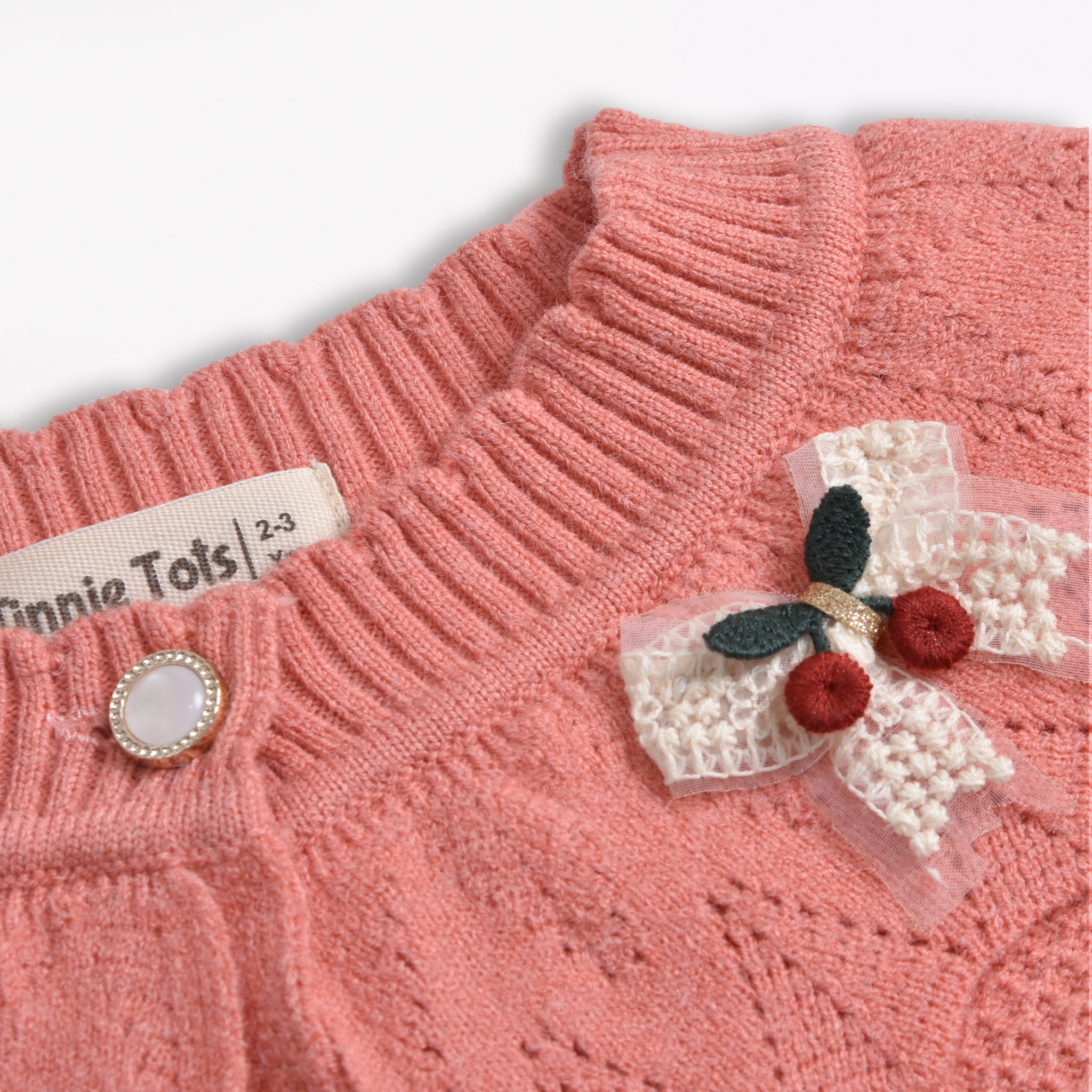 Peach Knitted Cardigan