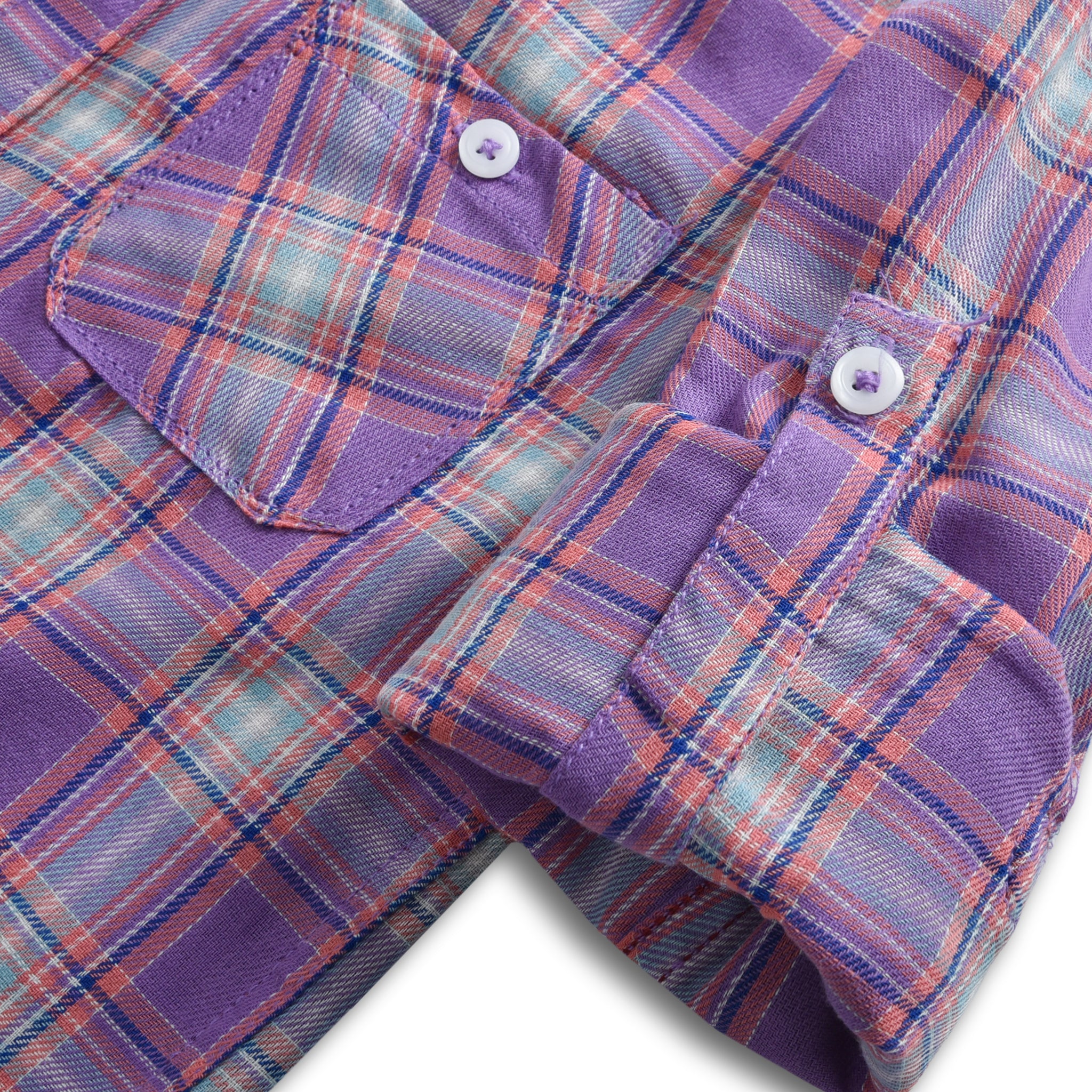 Purple Checkered Casual Shirt