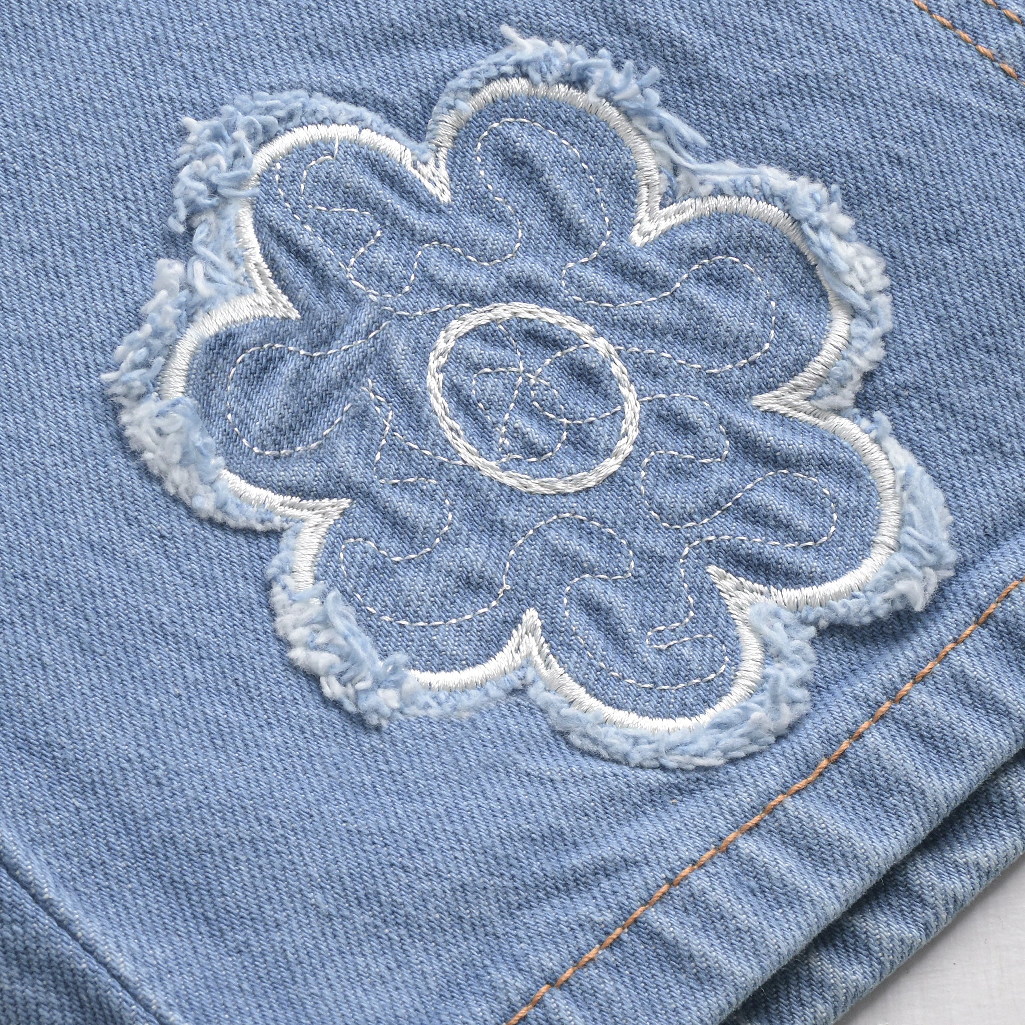 Floral Patchwork Wide Leg Jeans