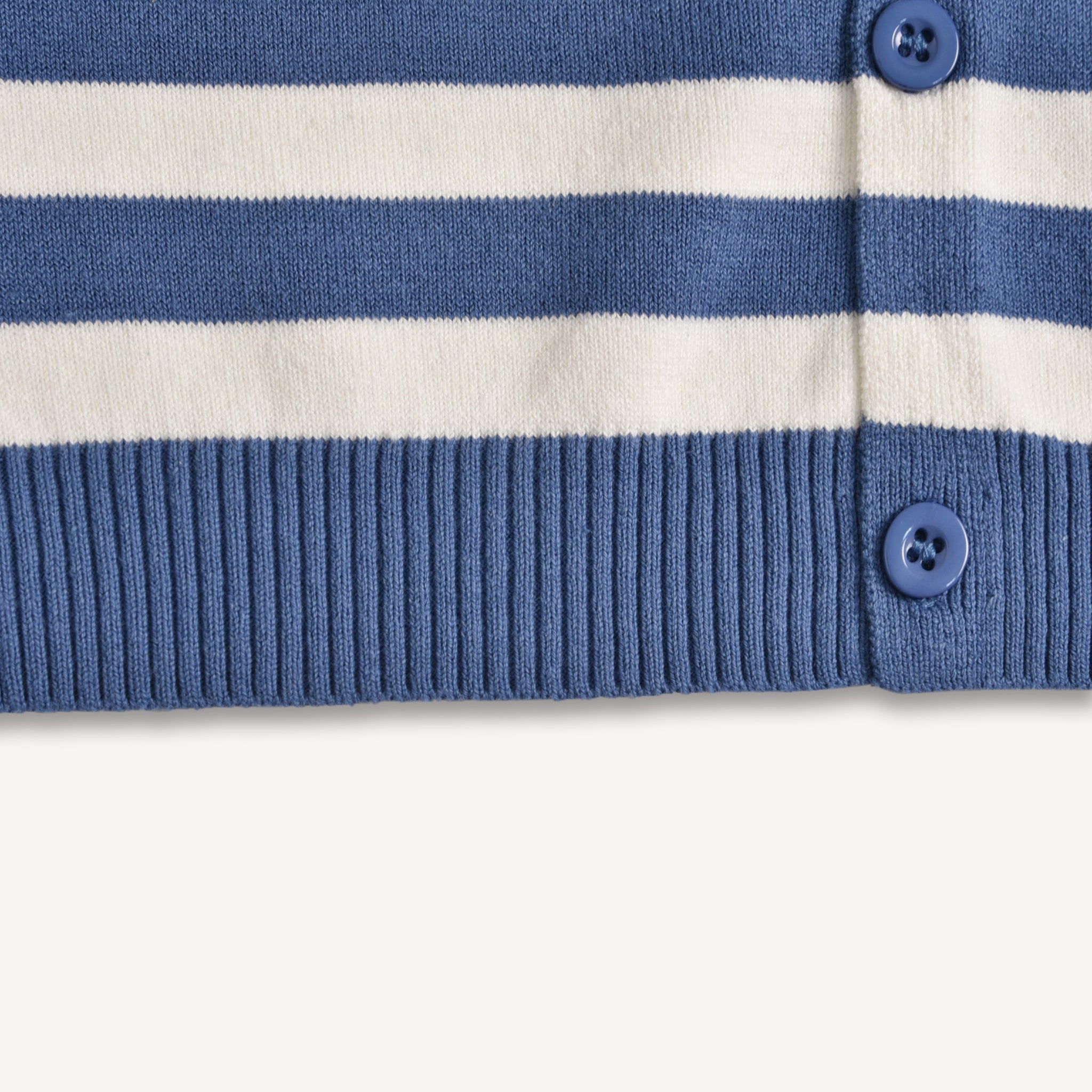 Mid Blue Striped Cardigan
