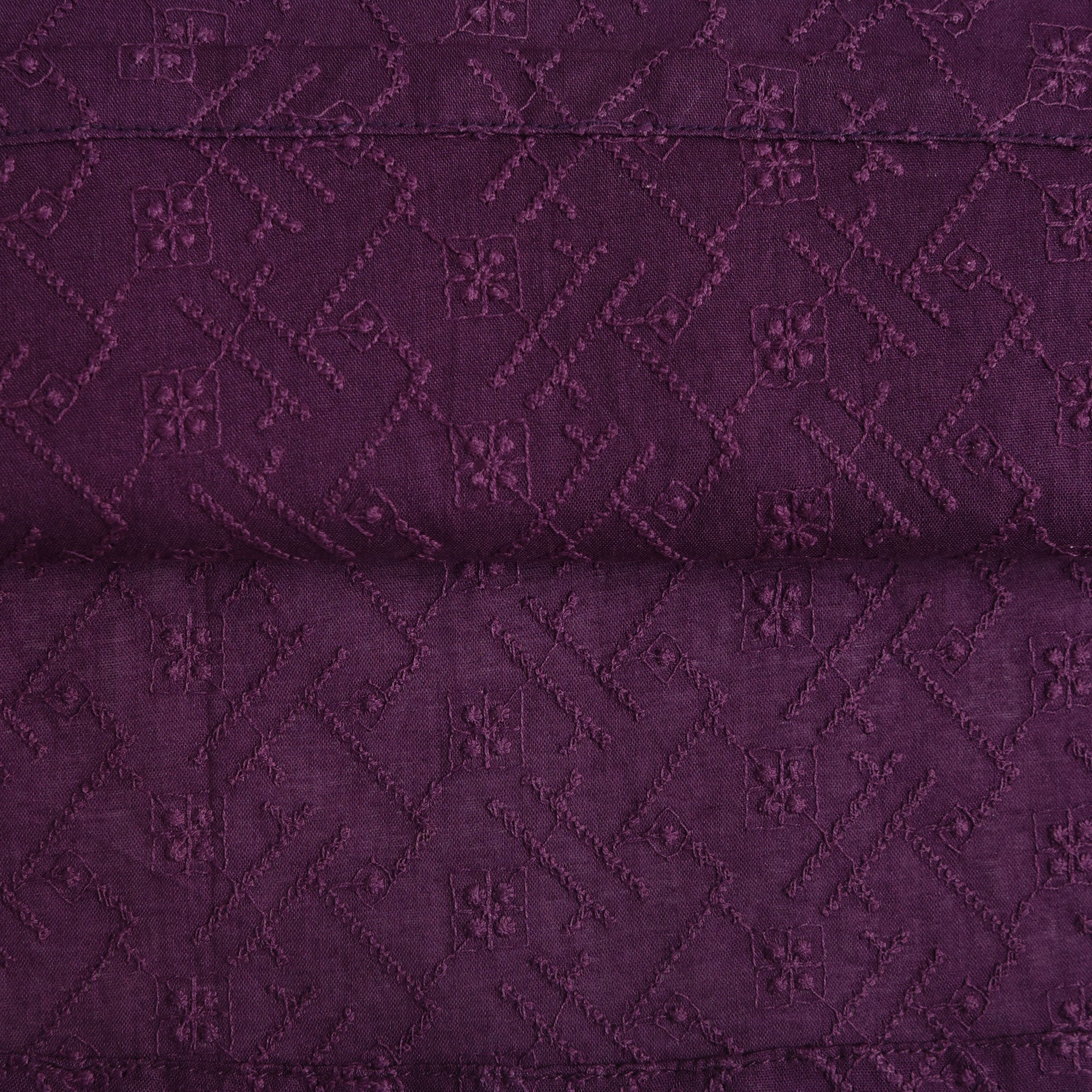Royal Purple Embroidered Kurta