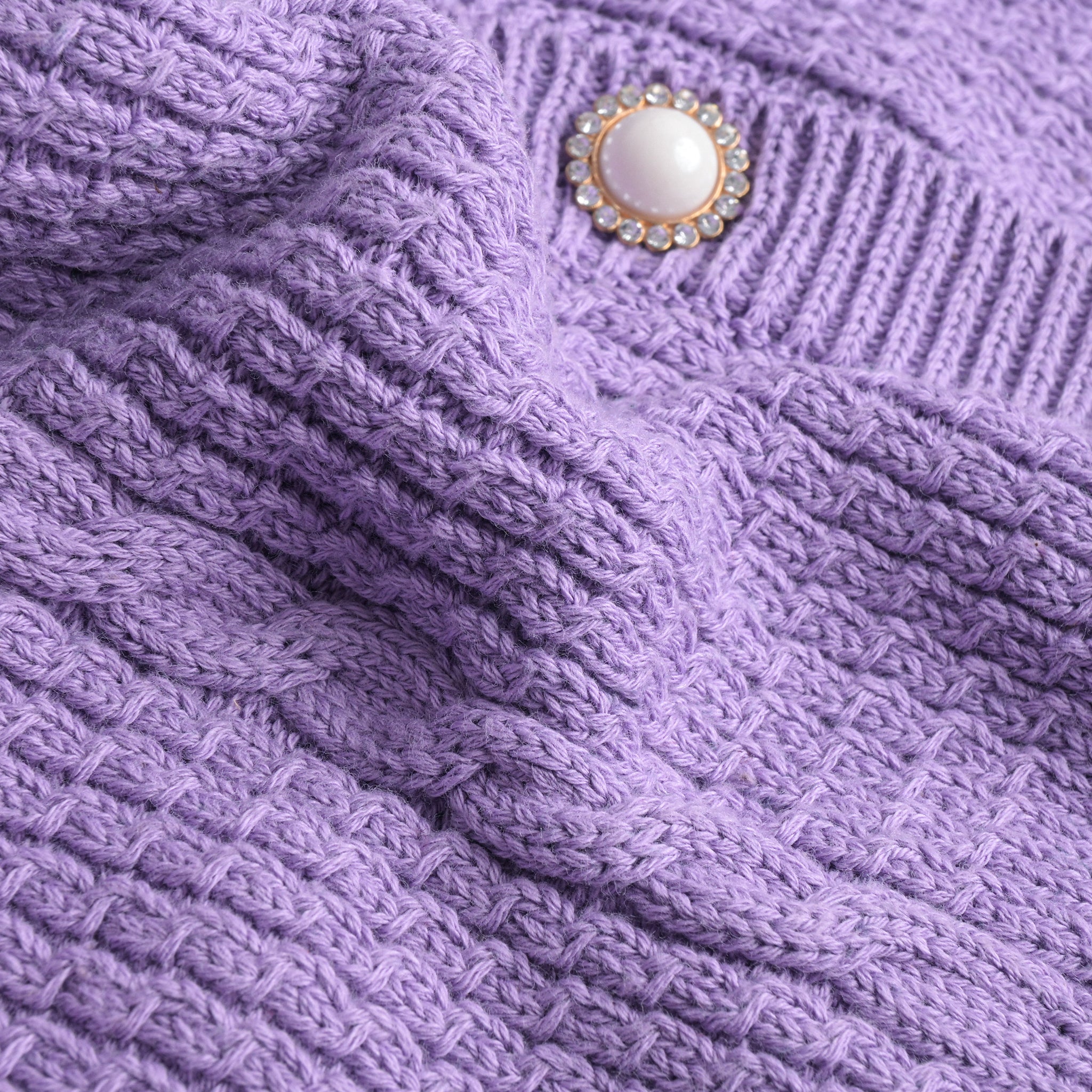 Lilac Cable Knitted Sweater