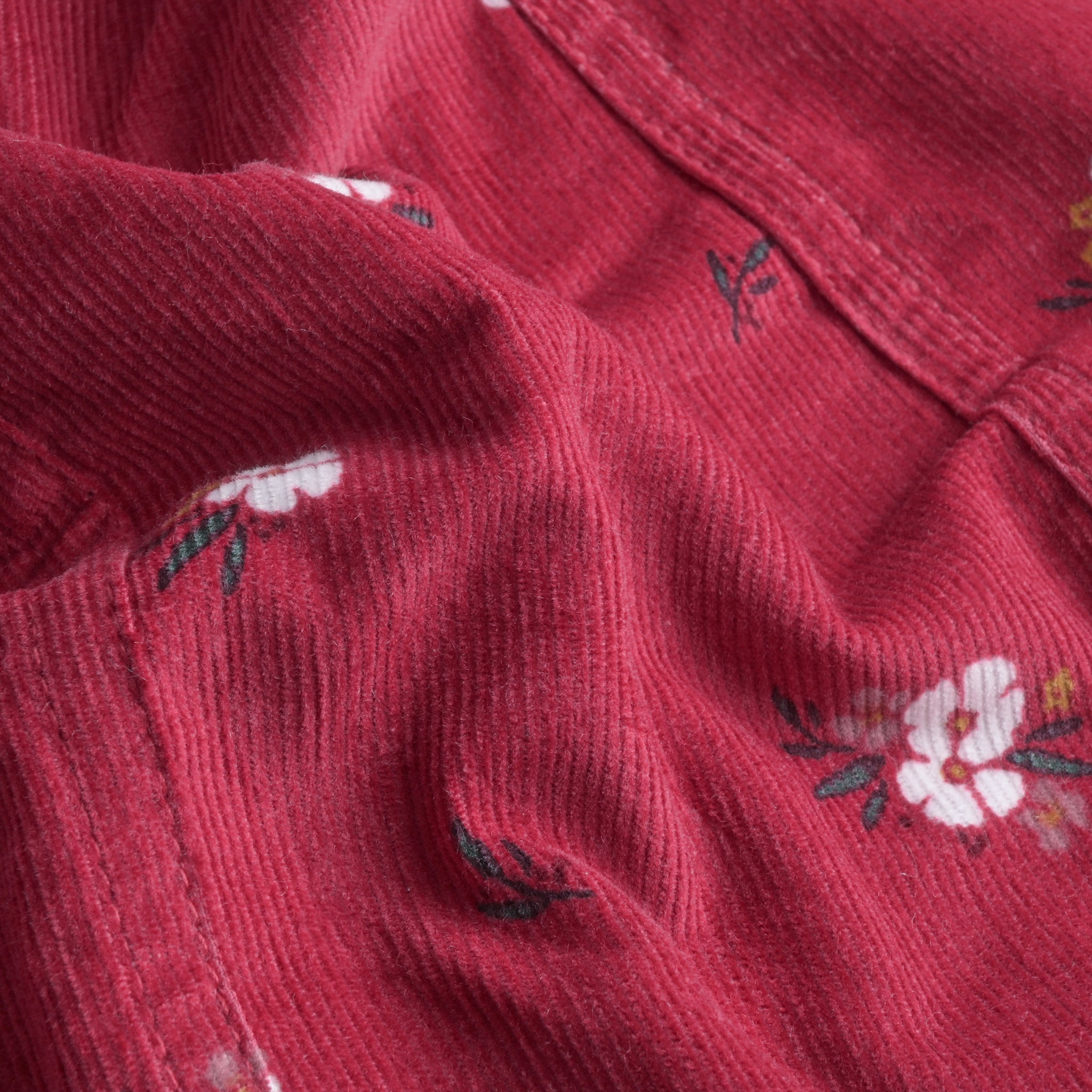 Floral Scarlet Corduroy Dress