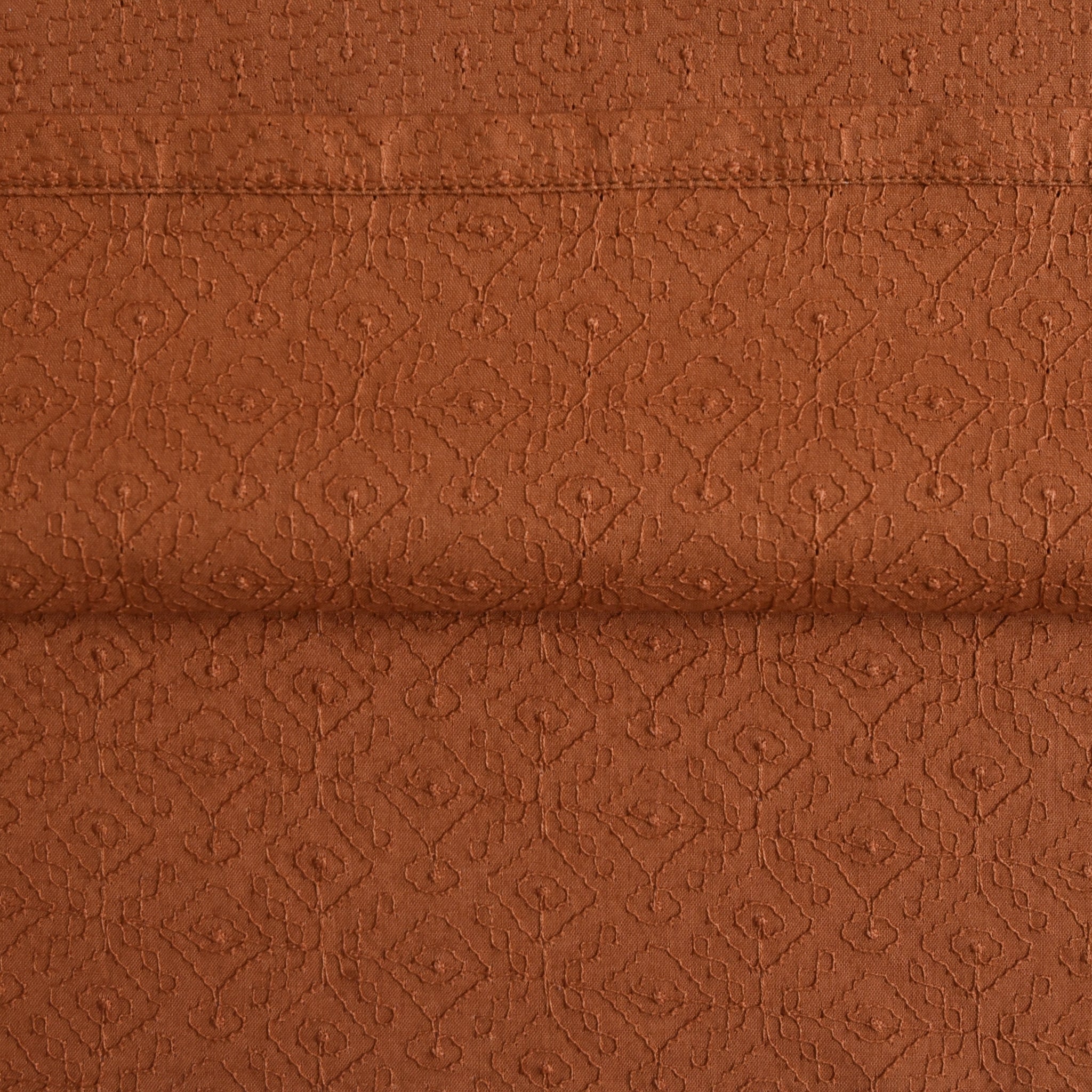Rust Embroidered Kurta
