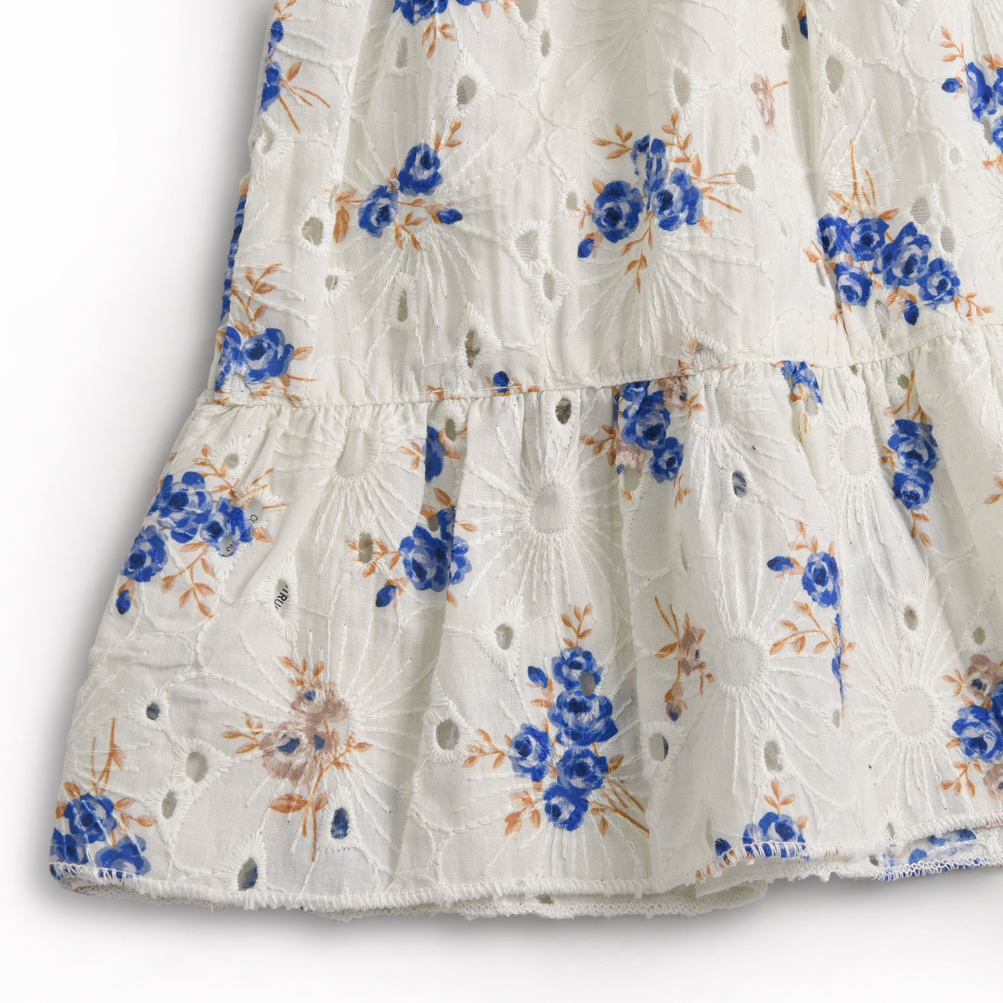 Cobalt Garden Chikankari Dress