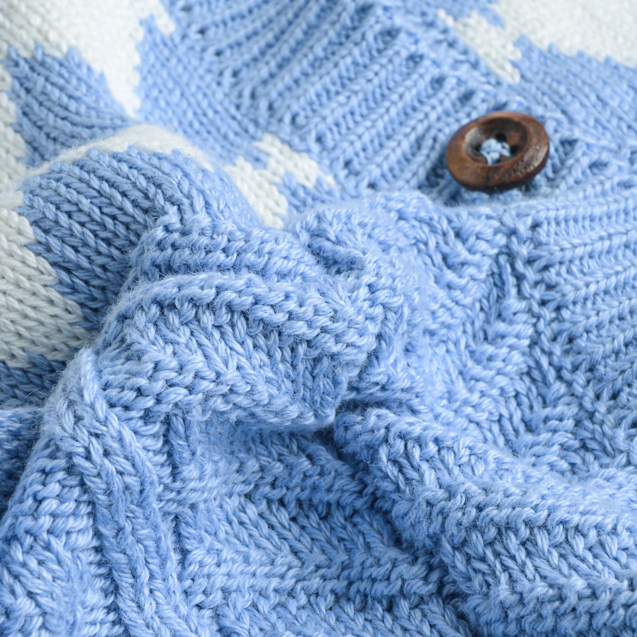 Sky Knitted Oxford Cardigan