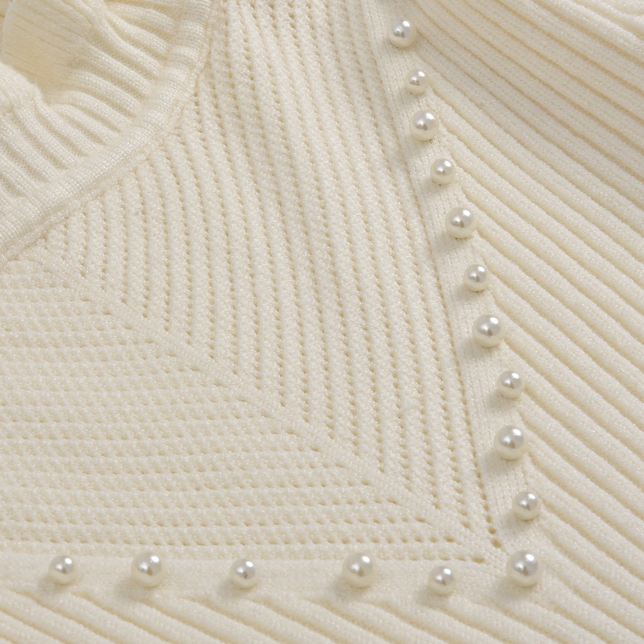 Off-White Mock Neck Sweater
