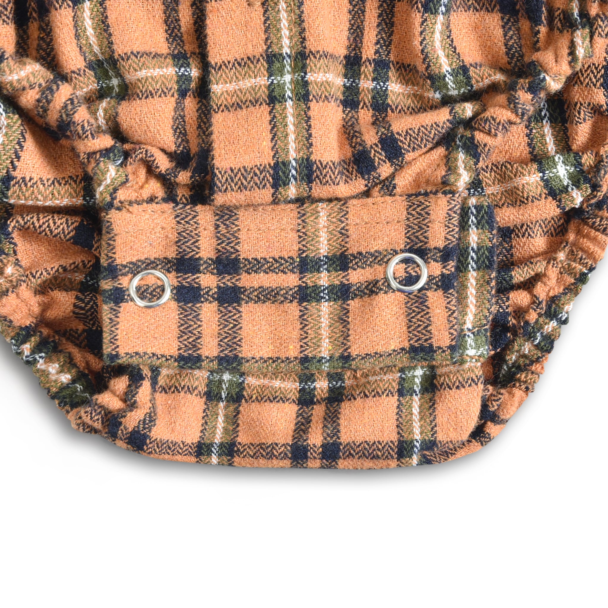 Checkered Flannel Romper Shirt
