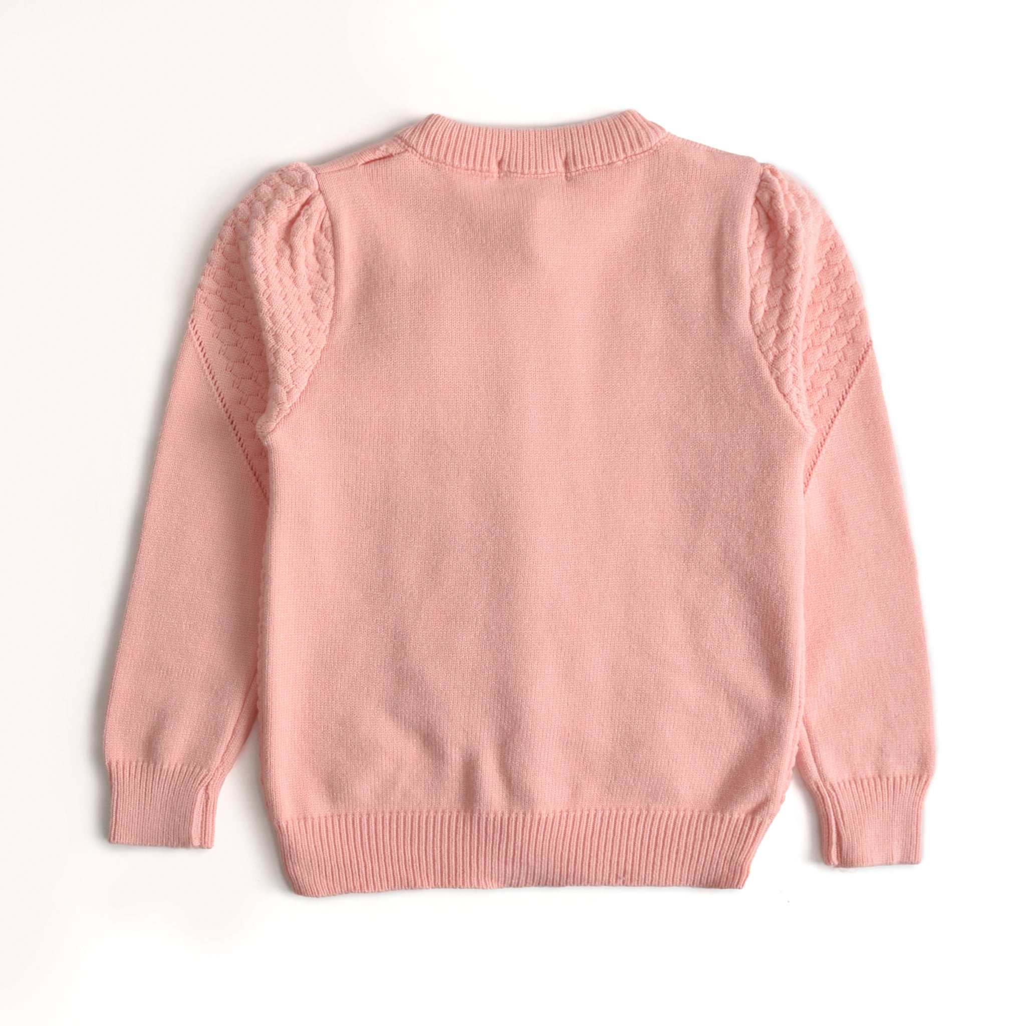 Peach Pink Embellished Cardigan