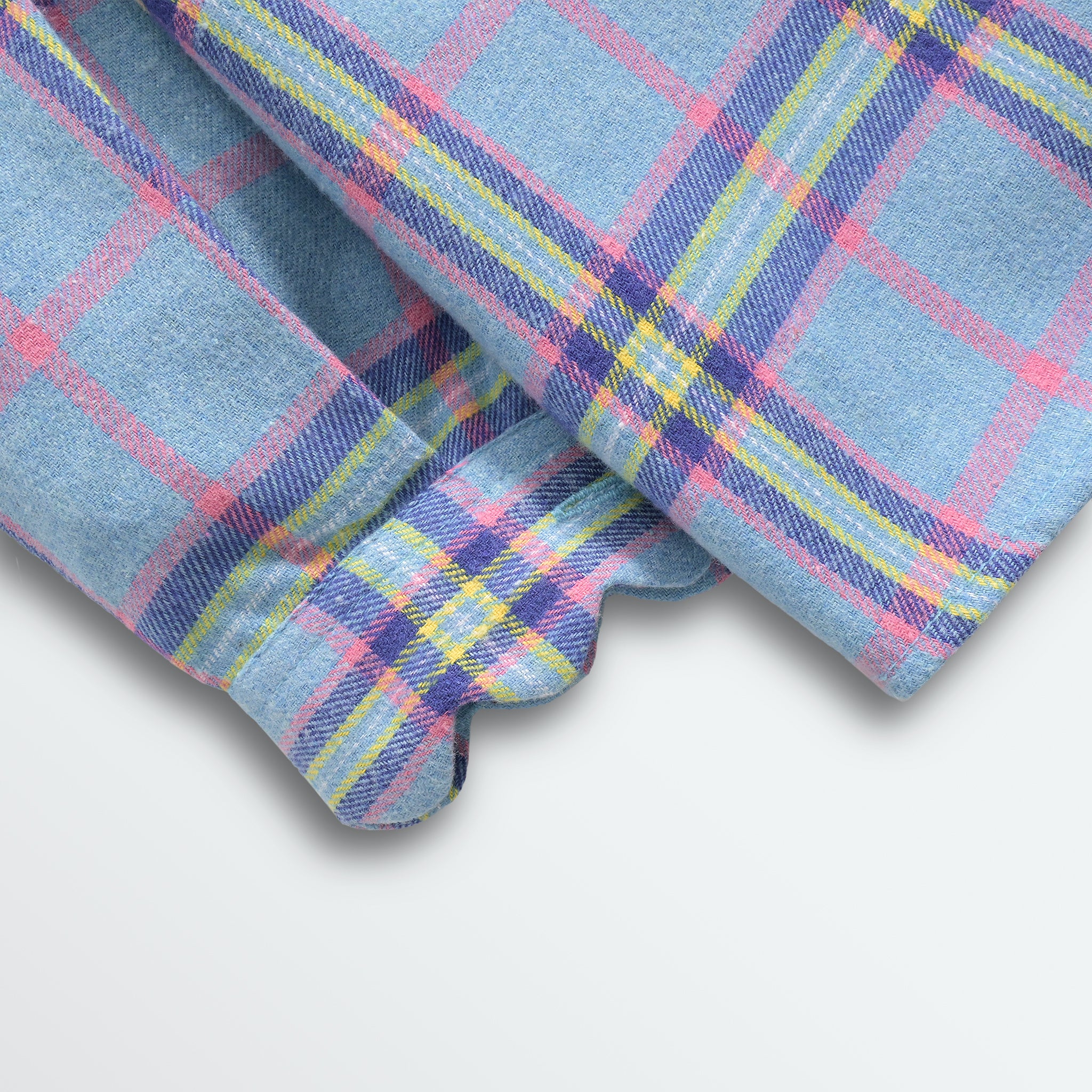 Sky Checkered Flannel Top