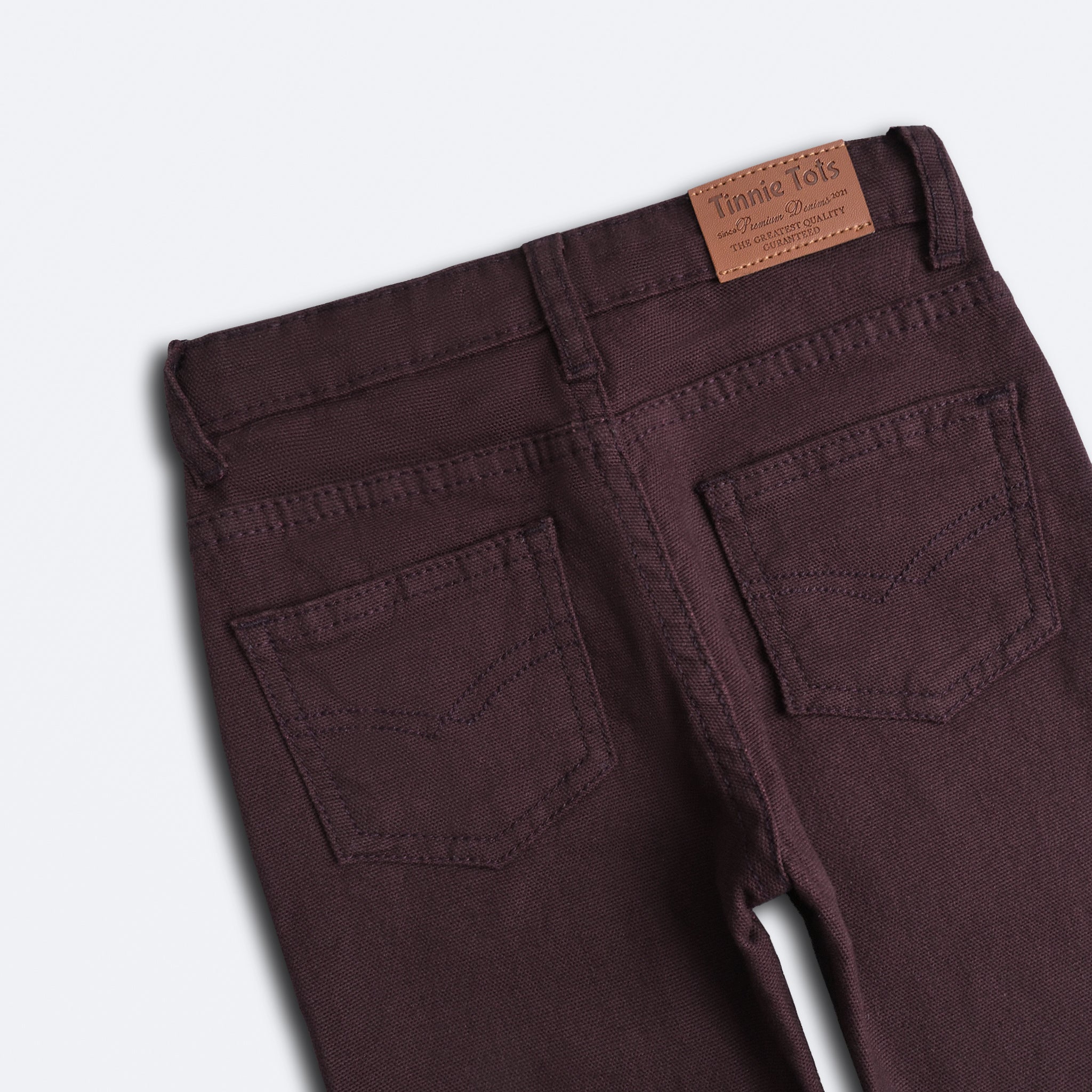 Burgundy Cotton Jeans