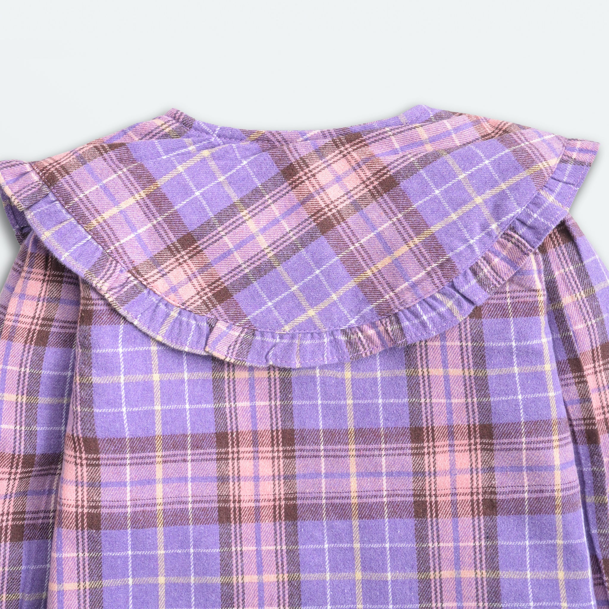 Purple Checkered Flannel Top