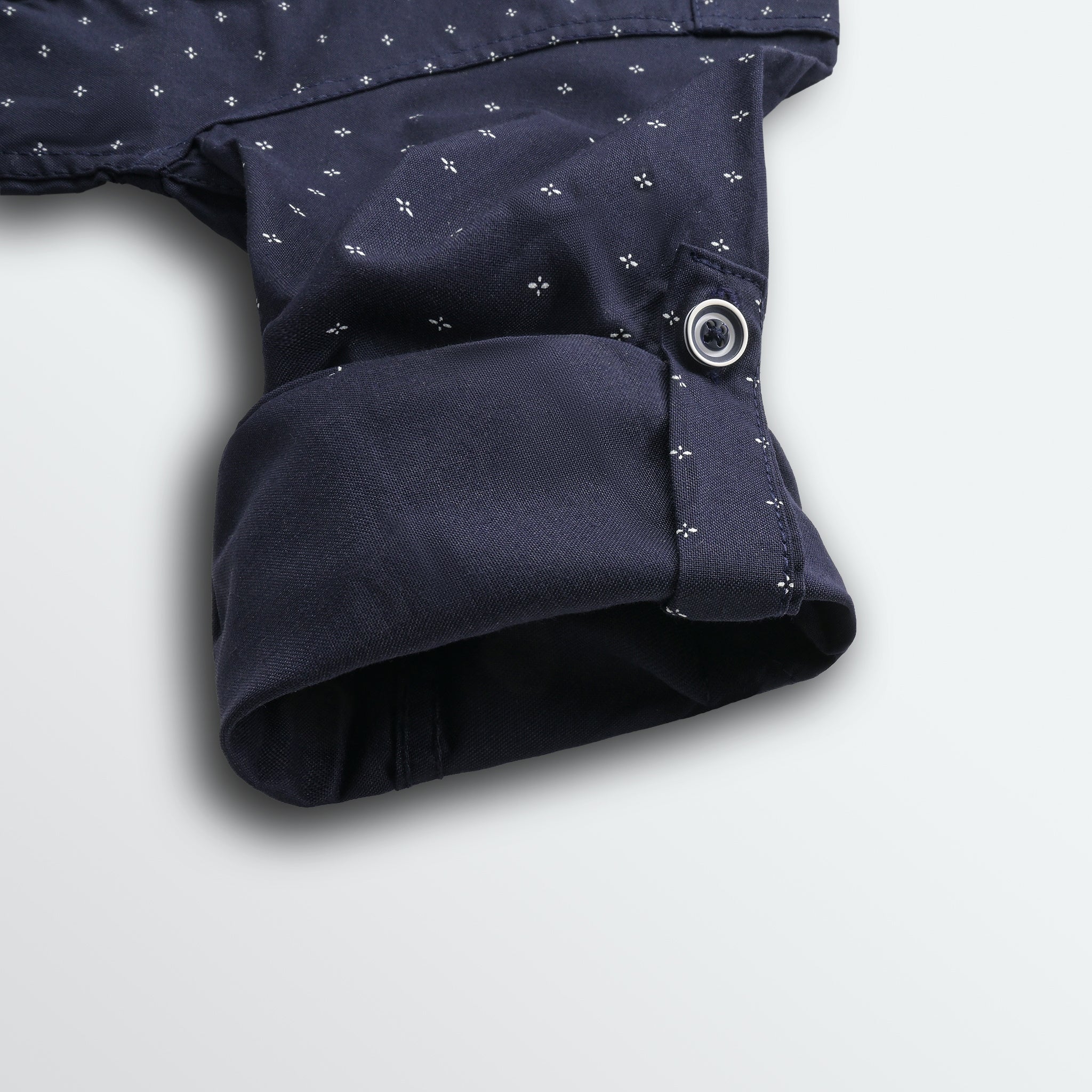 Midnight Blue Printed Full Sleeves Shirt