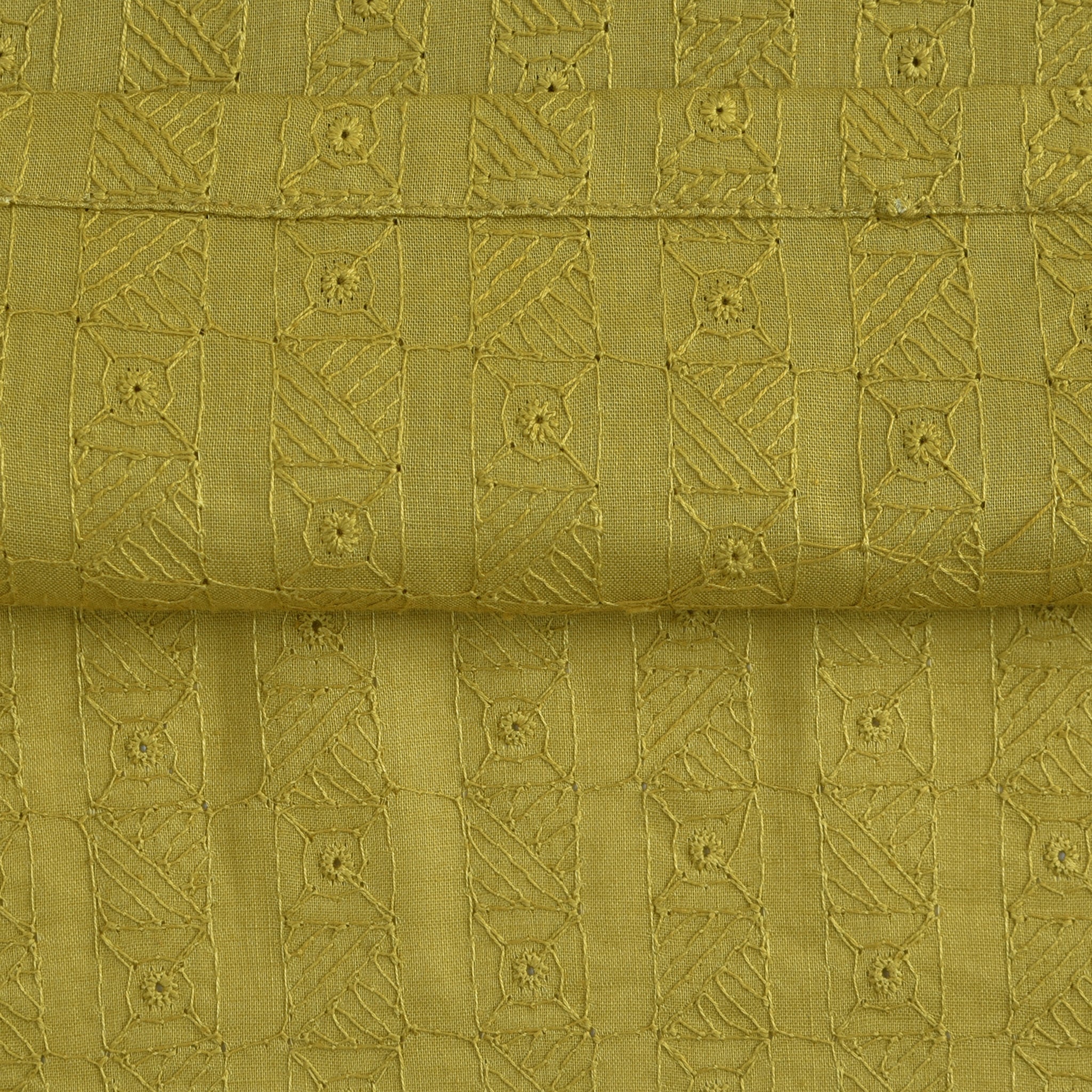 Spring Mustard Embroidered Kurta