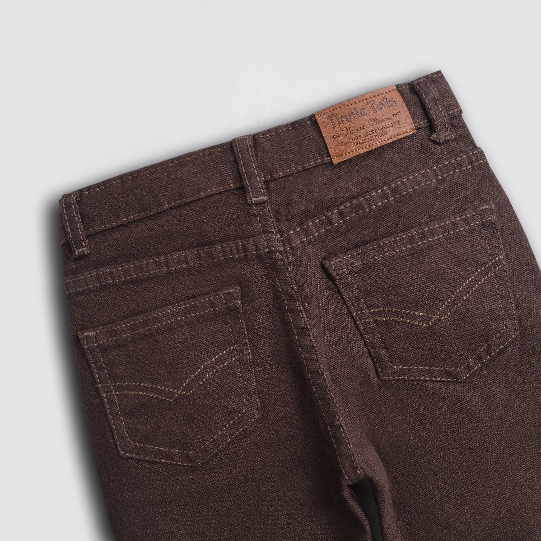 Chocolate Brown Canvas Jeans