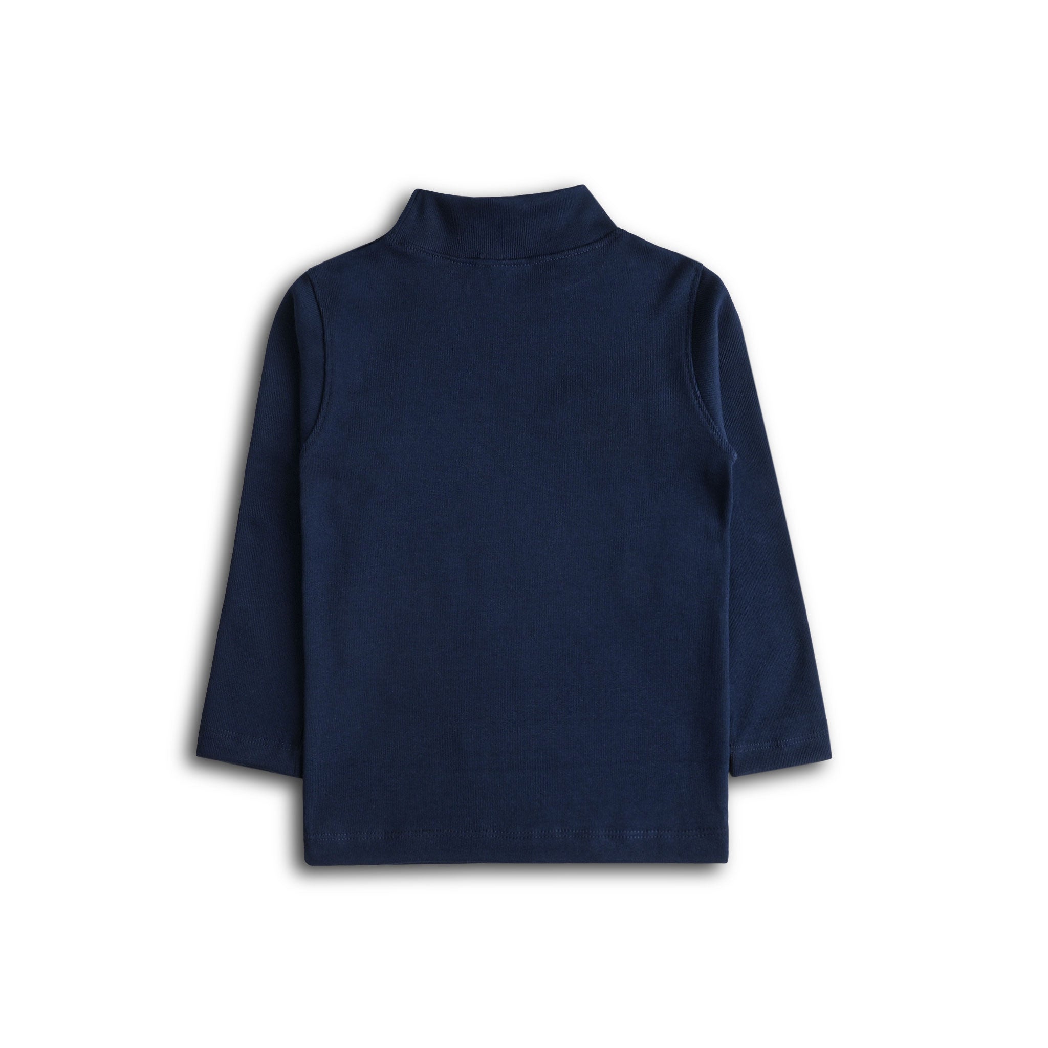Navy Blue Mock Neck