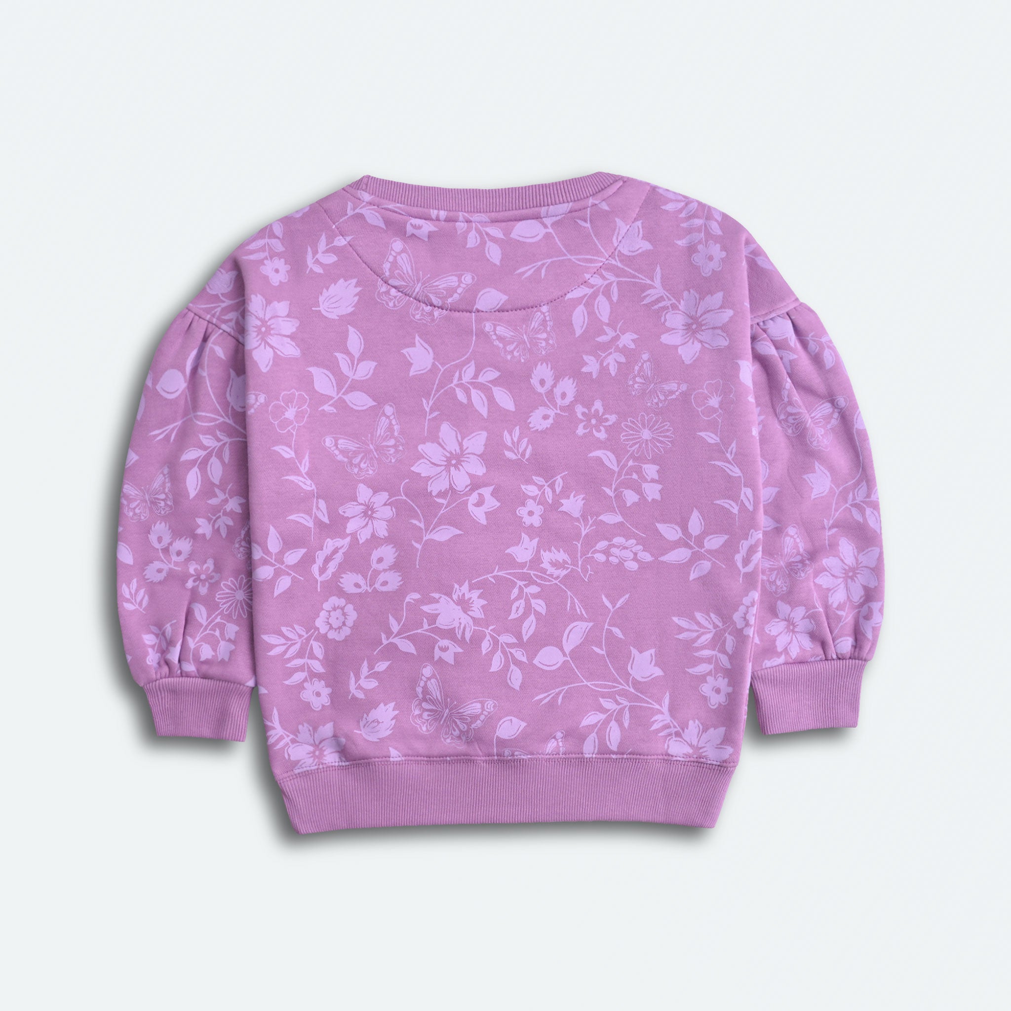 Drop Shoulder Floral Sweatshirt