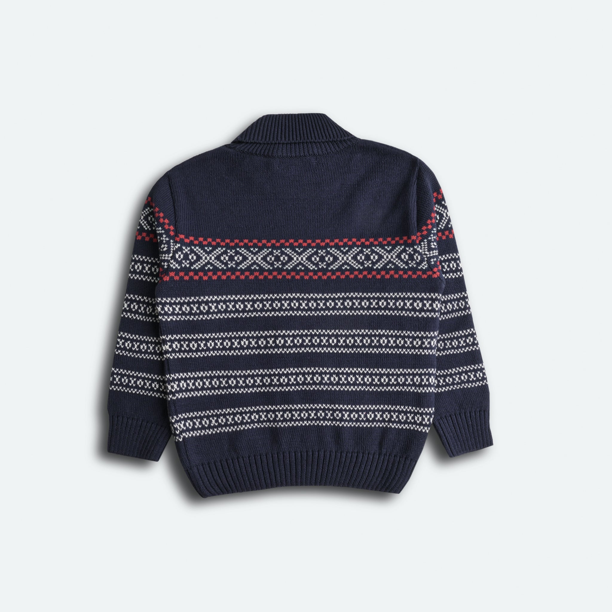 Turtleneck Jacquard Knitted Sweater