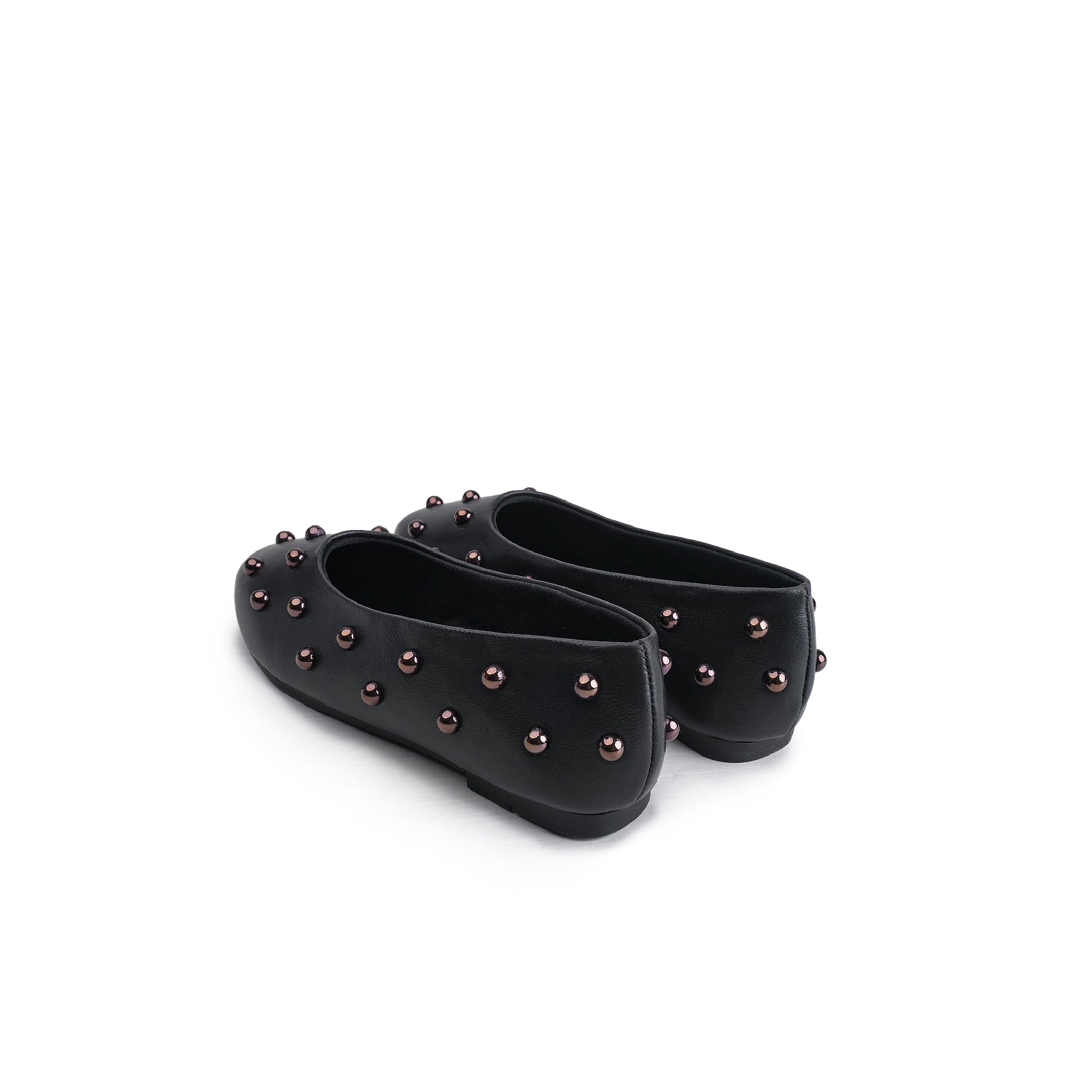 Black Elegant Studded Pumps