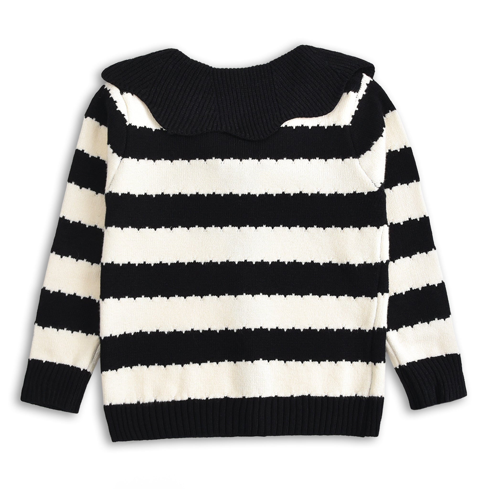 Black Striped Cardigan