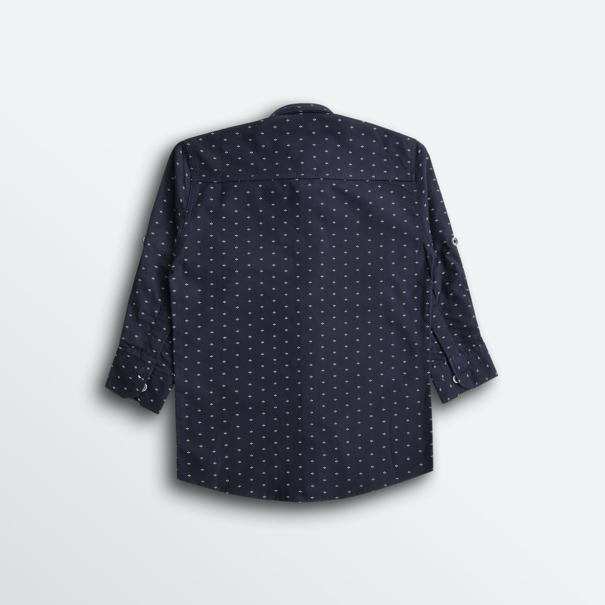 Midnight Blue Printed Full Sleeves Shirt