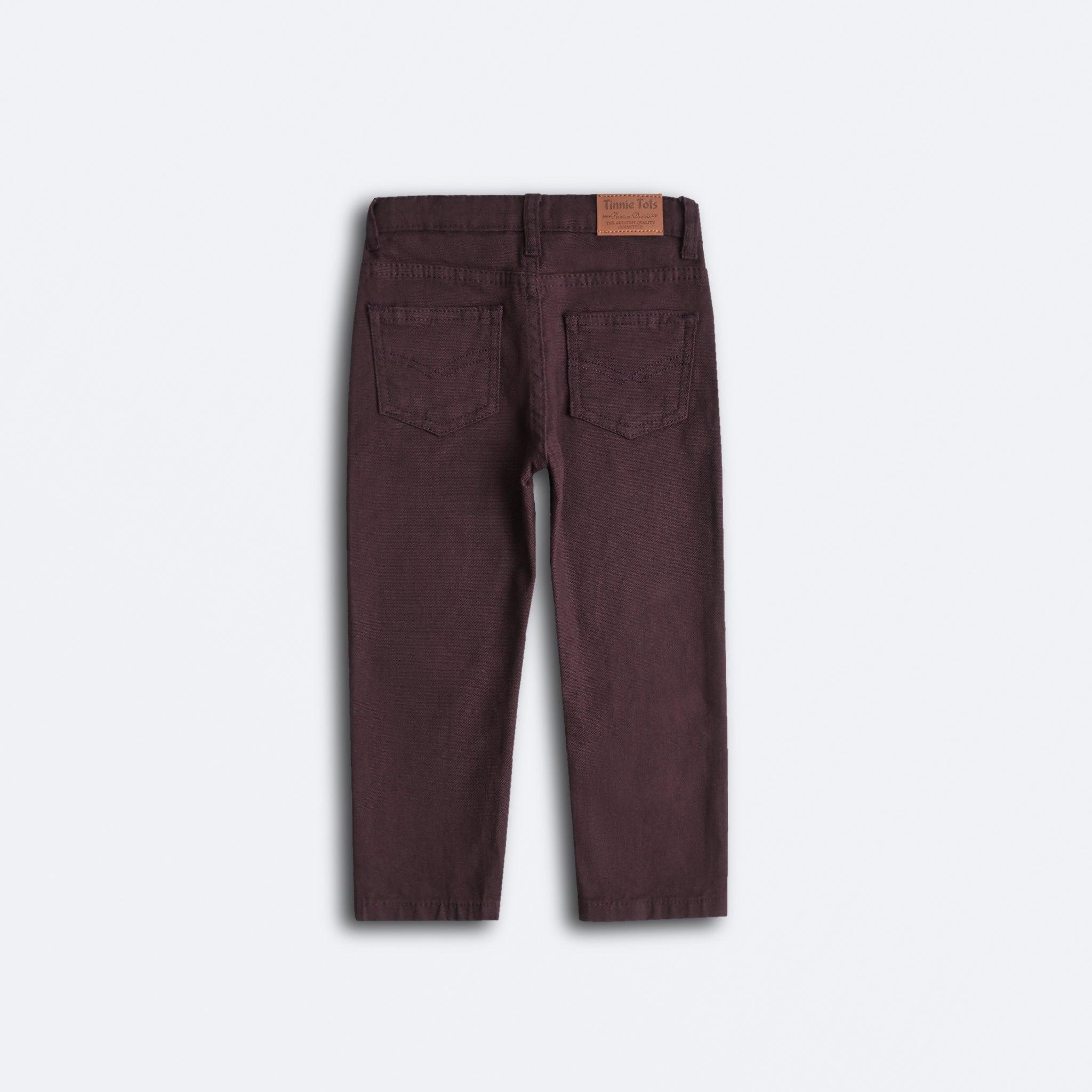 Burgundy Cotton Jeans