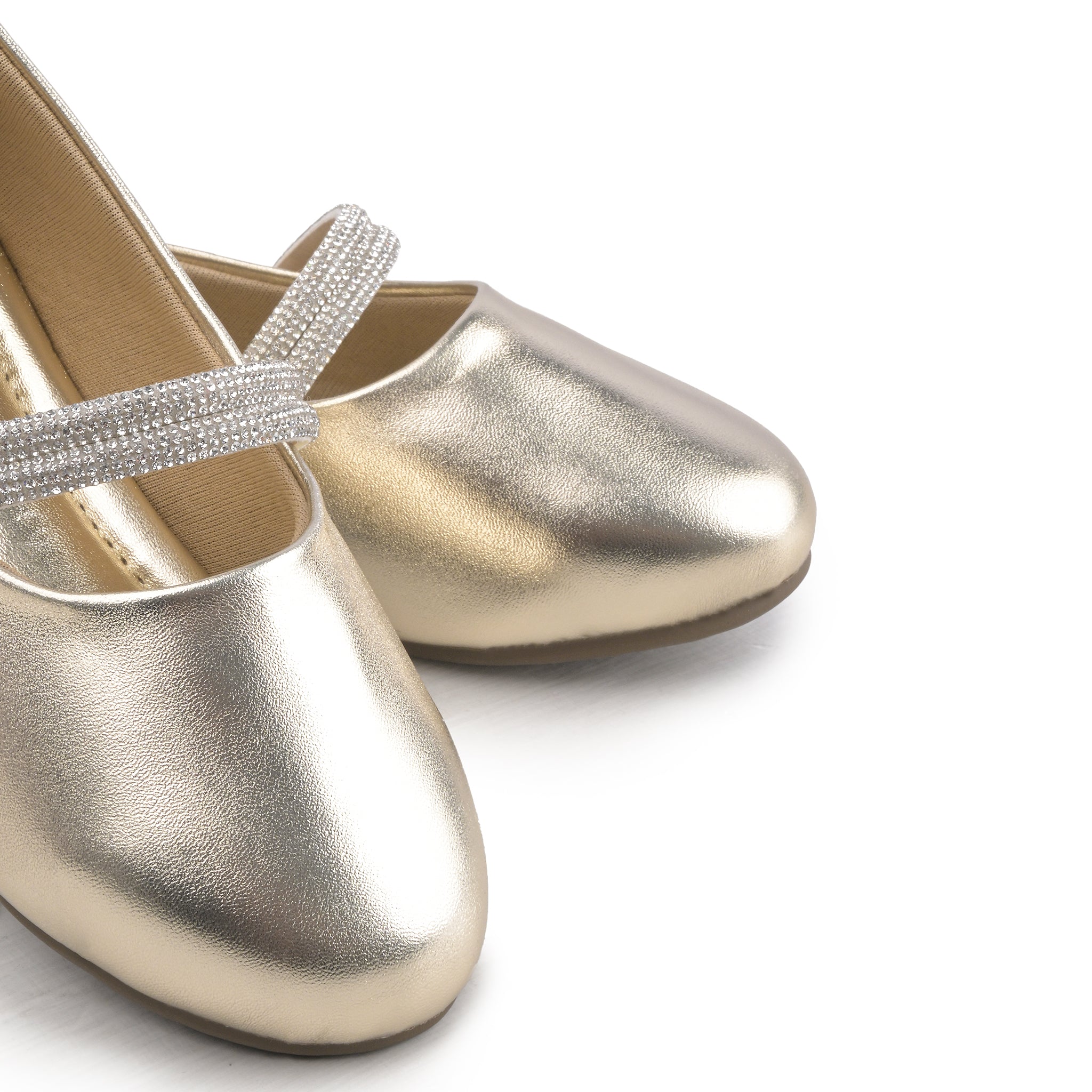 Soft Gold Embellished Pumps