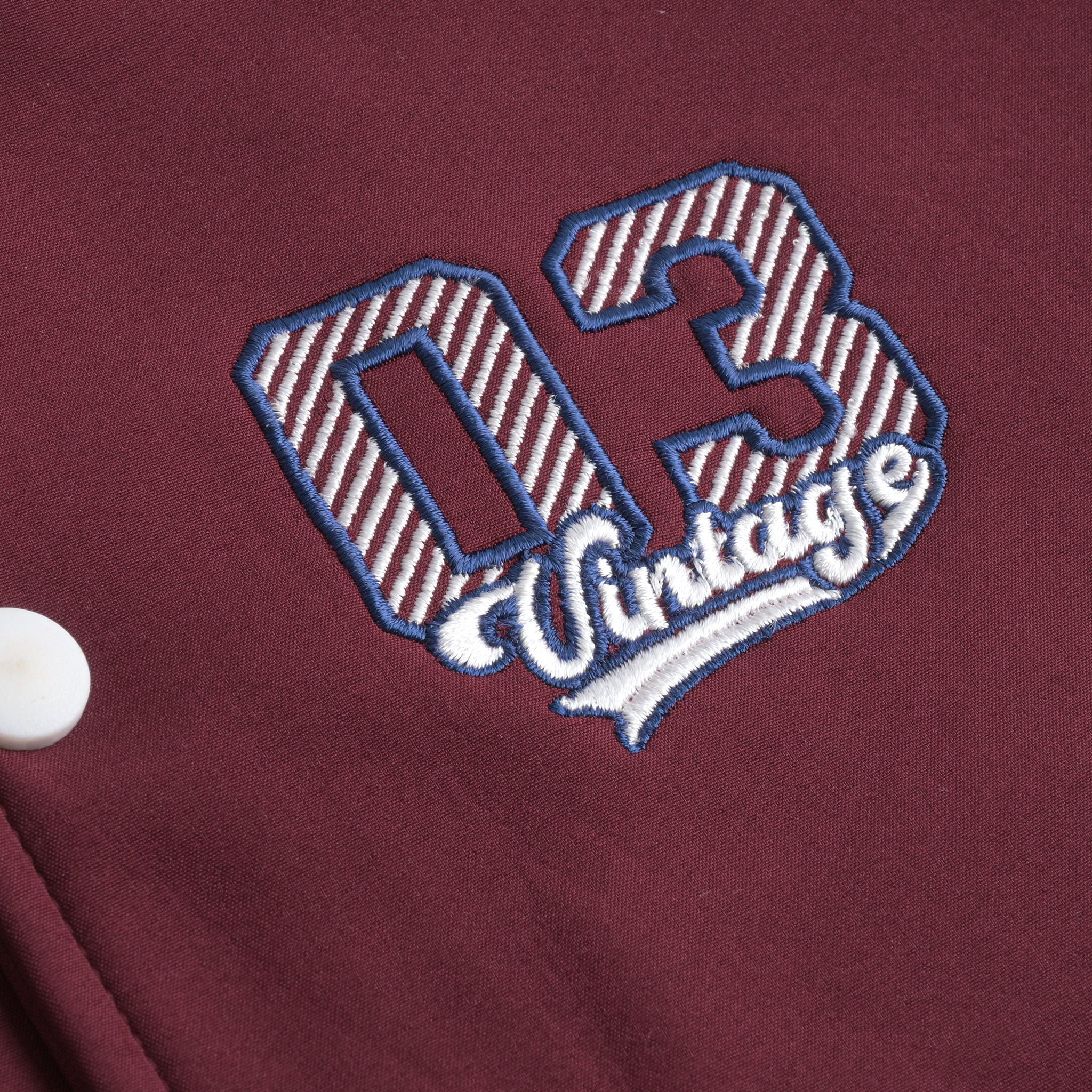 Maroon & Navy Bomber Quilted Jacket