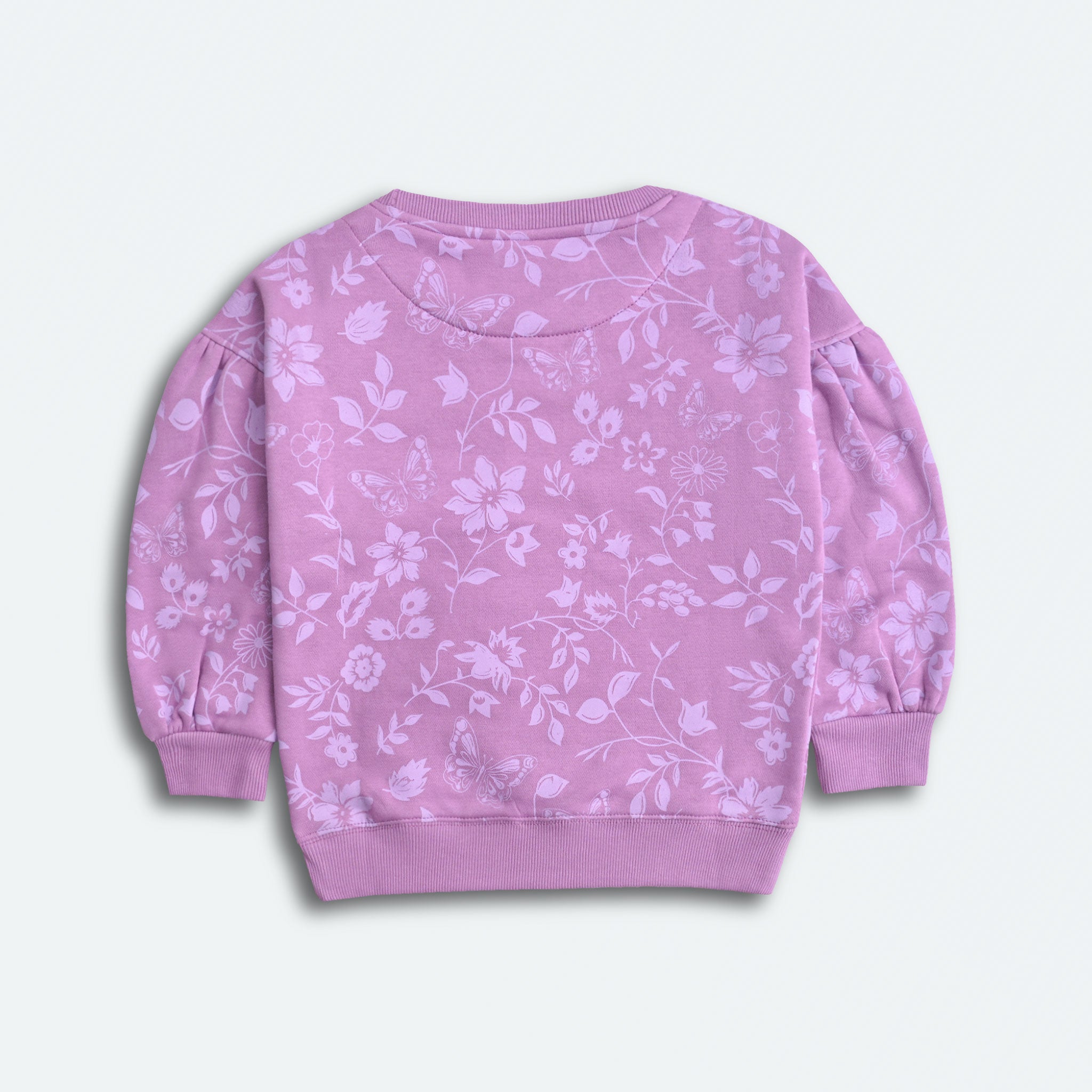Drop Shoulder Floral Sweatshirt