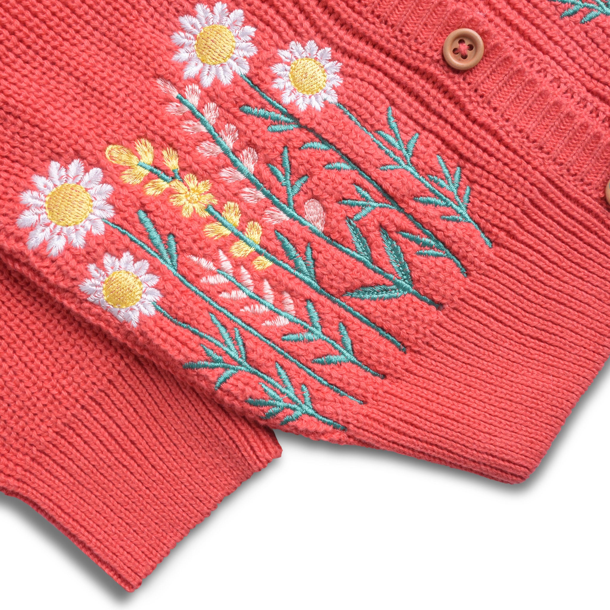 Embroidered Crochet Cardigan