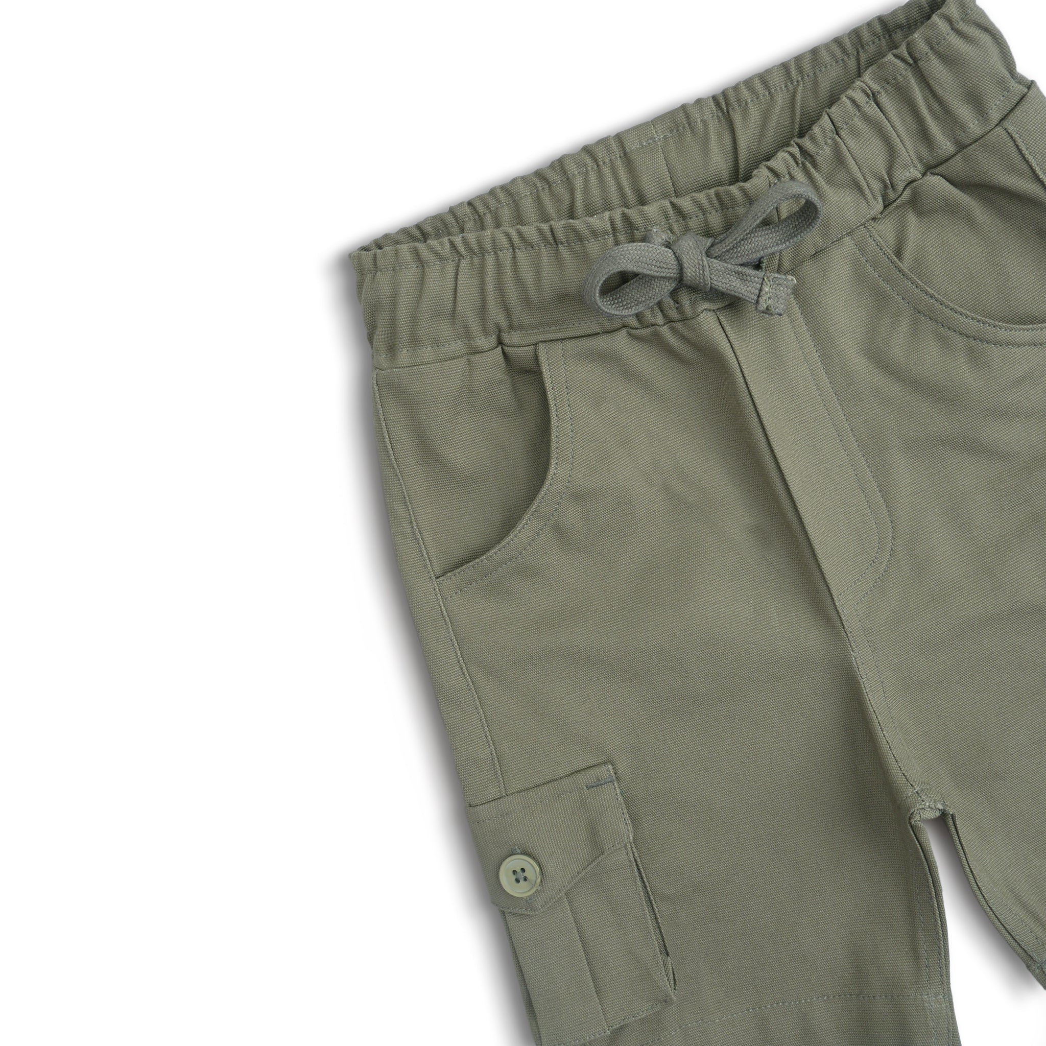 Olive Cotton Cargo Shorts