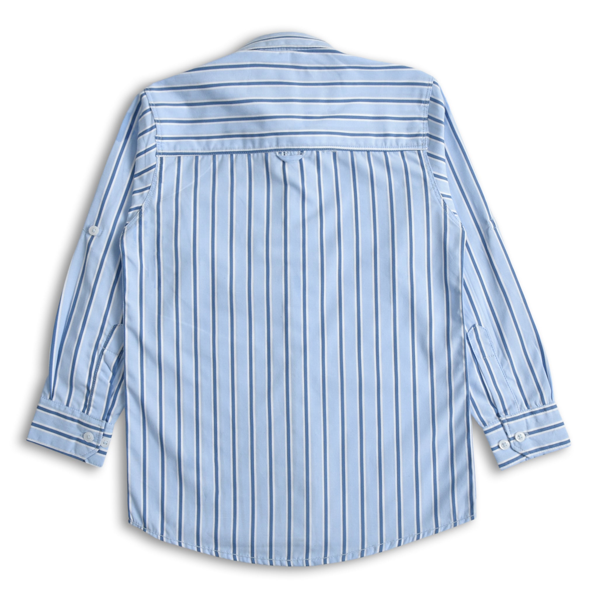 Sky Blue Striped Casual Shirt