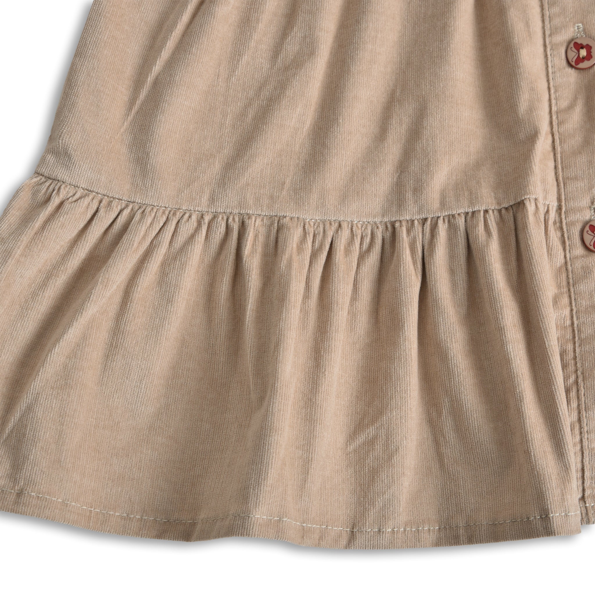 Beige Frilled Dress