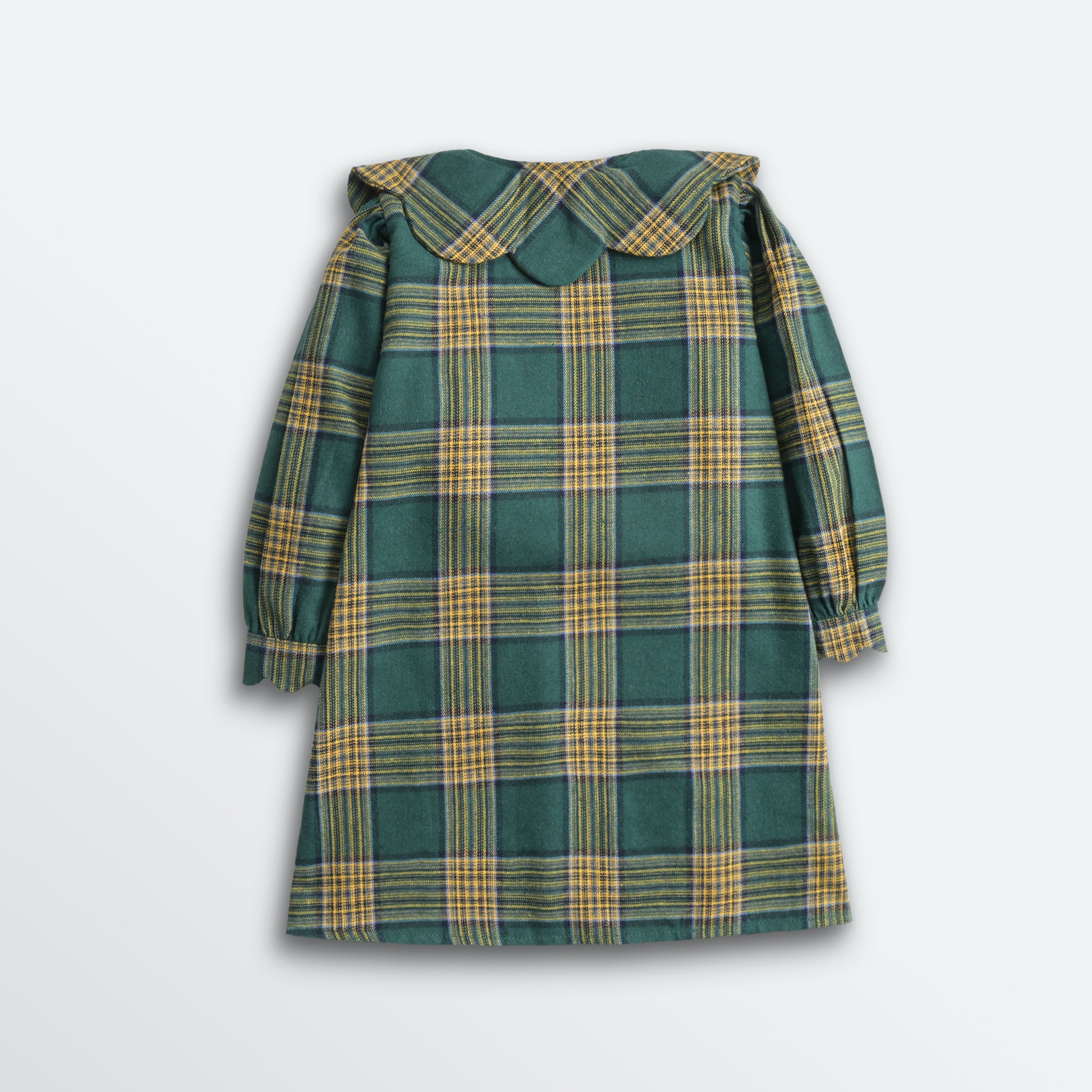 Checkered Statement Collar Dress