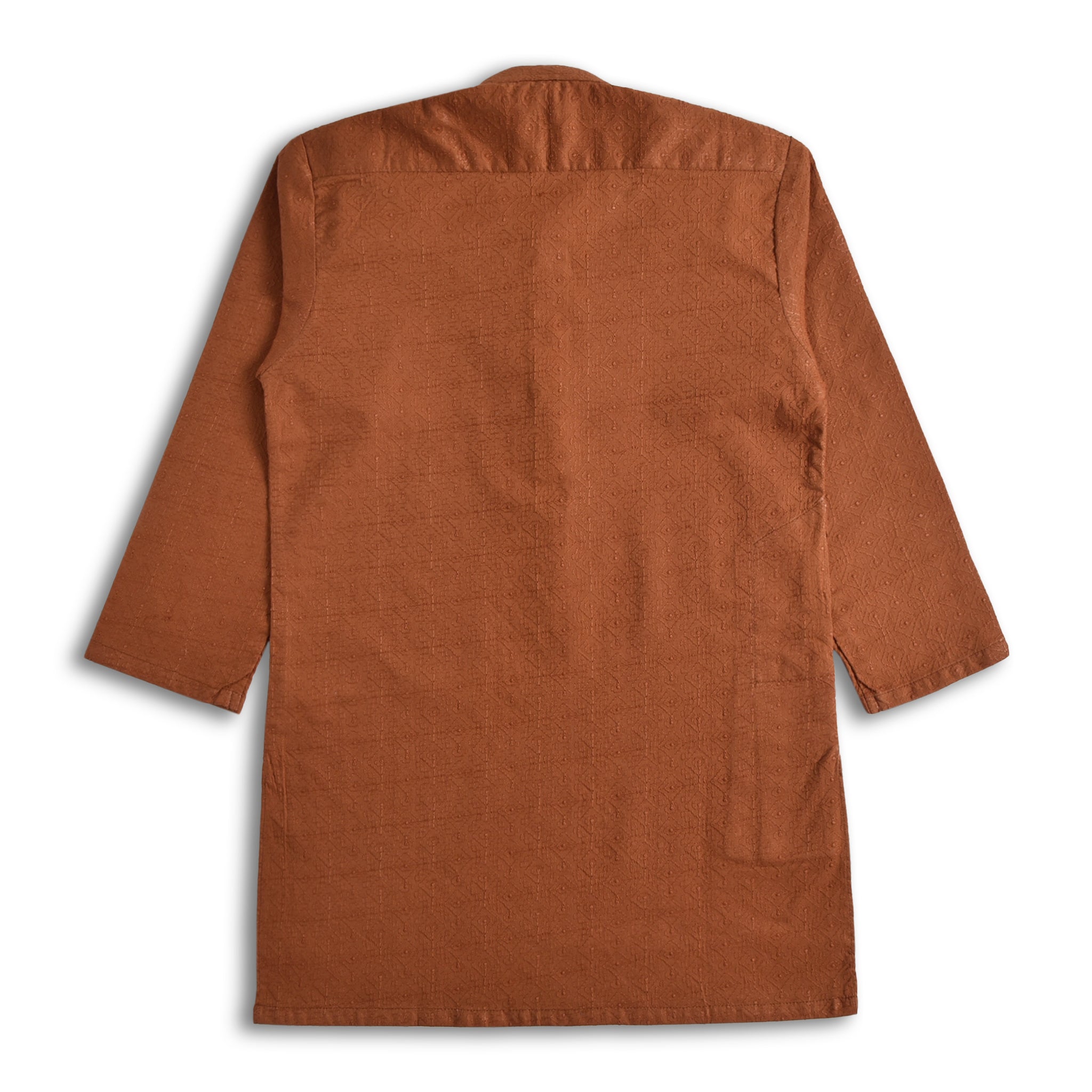 Rust Embroidered Kurta
