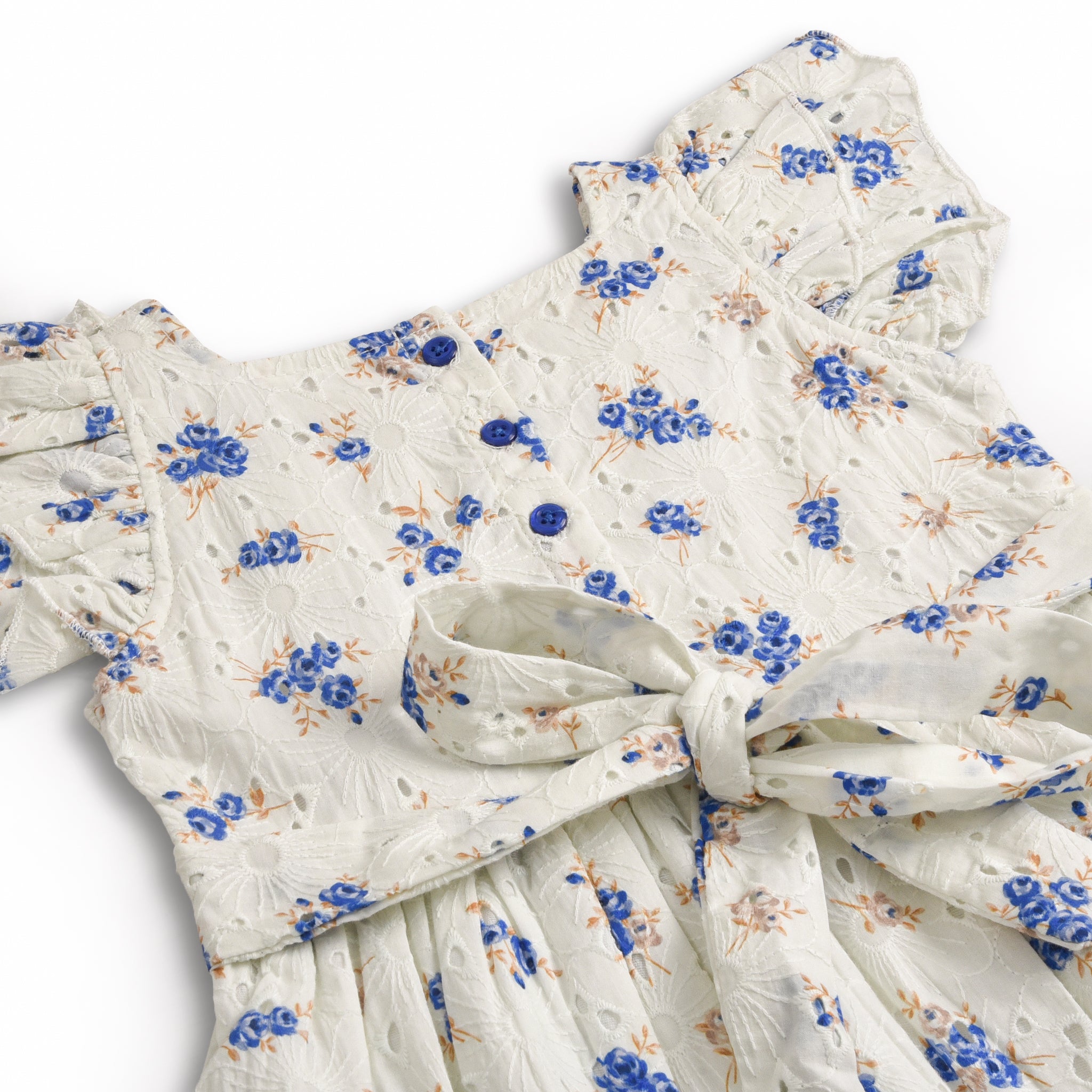 Cobalt Garden Chikankari Dress