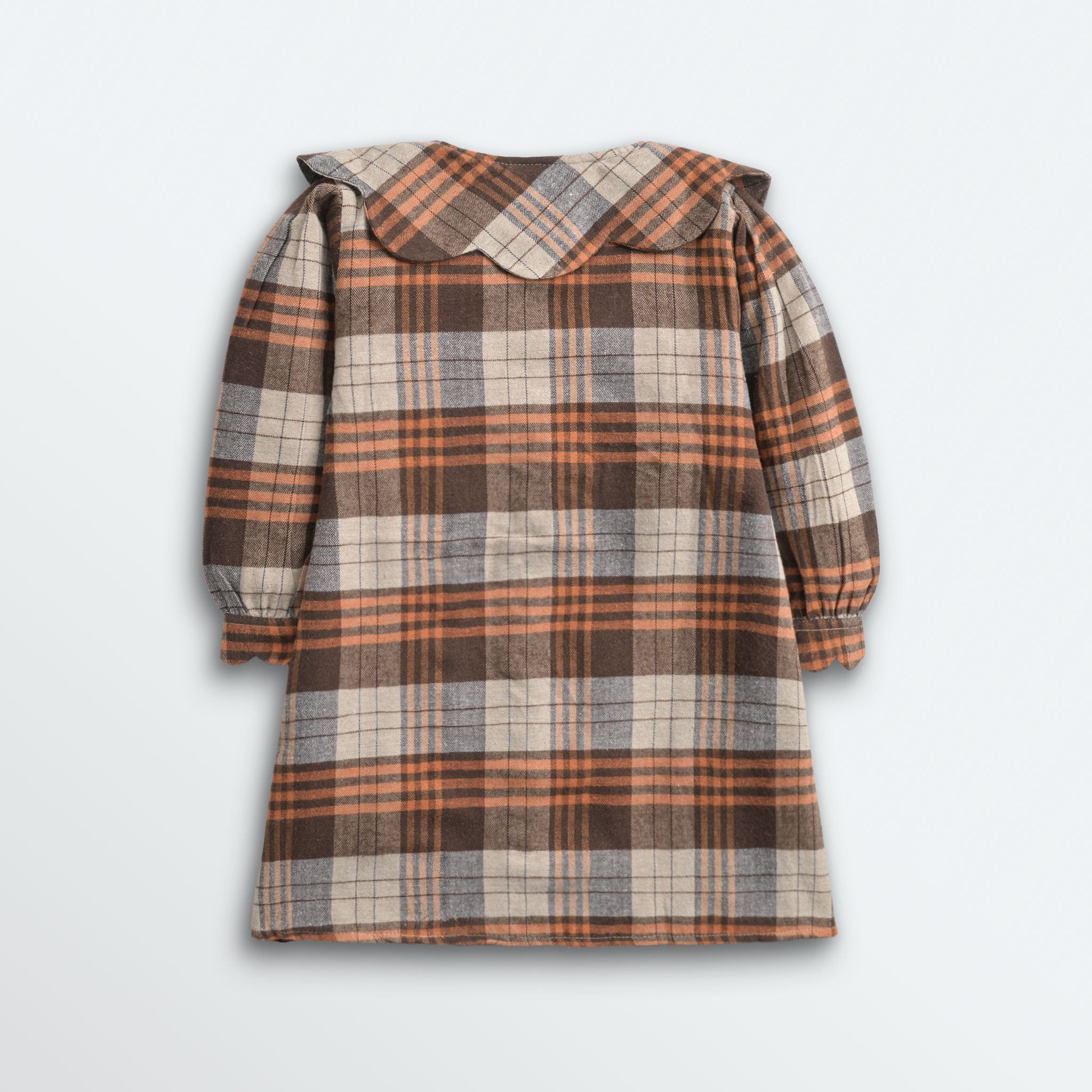 Pine Wood Statement Collar Dress
