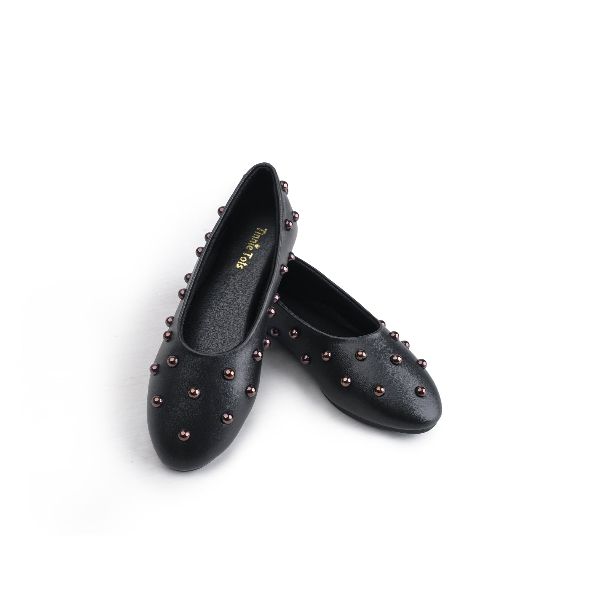 Black Elegant Studded Pumps