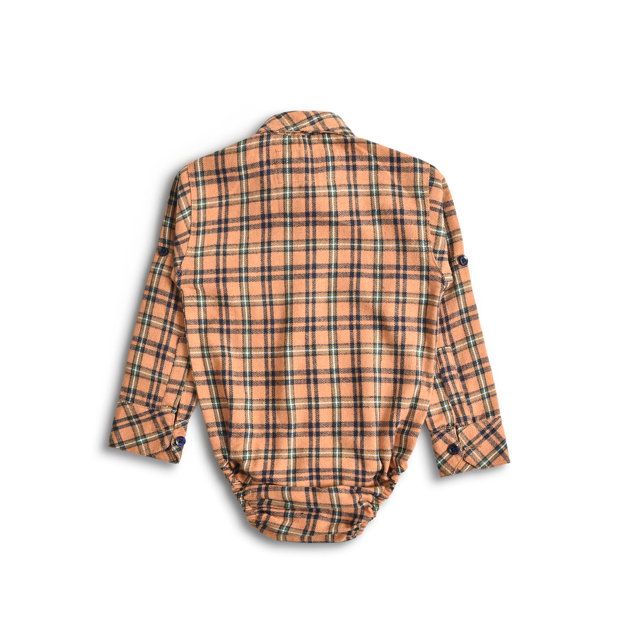 Checkered Flannel Romper Shirt
