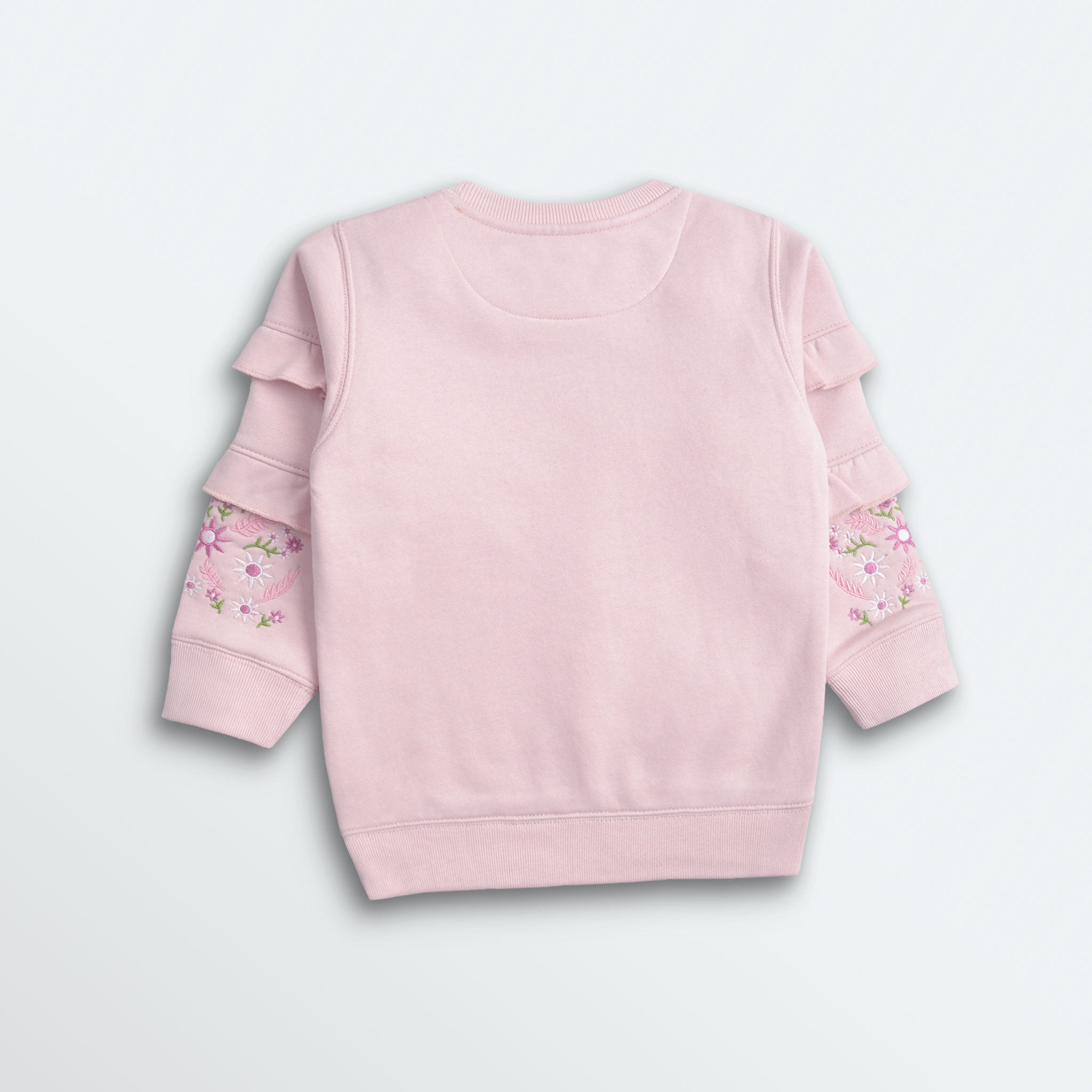Pastel Pink Embroidered Sweatshirt