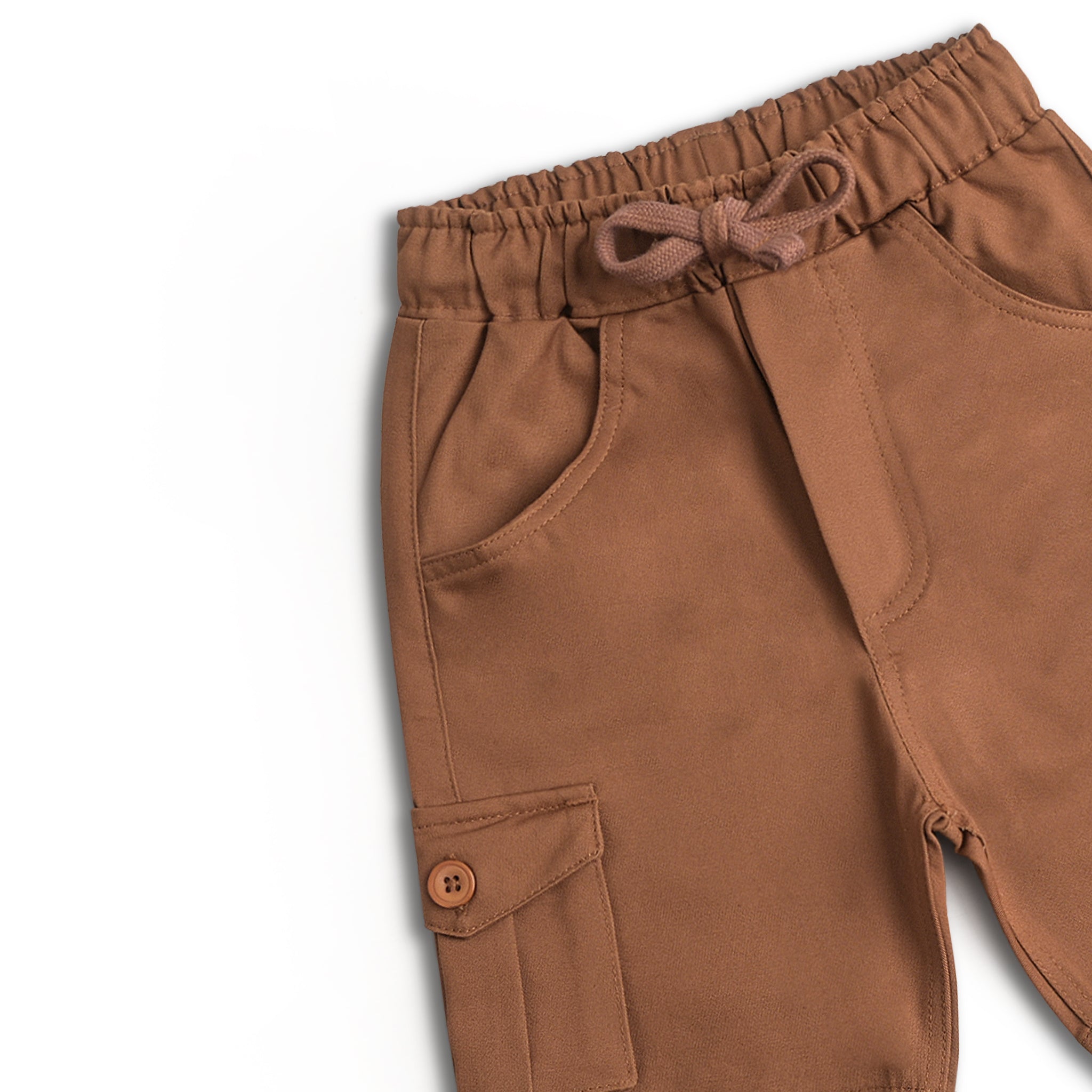 Rust Cotton Cargo Shorts